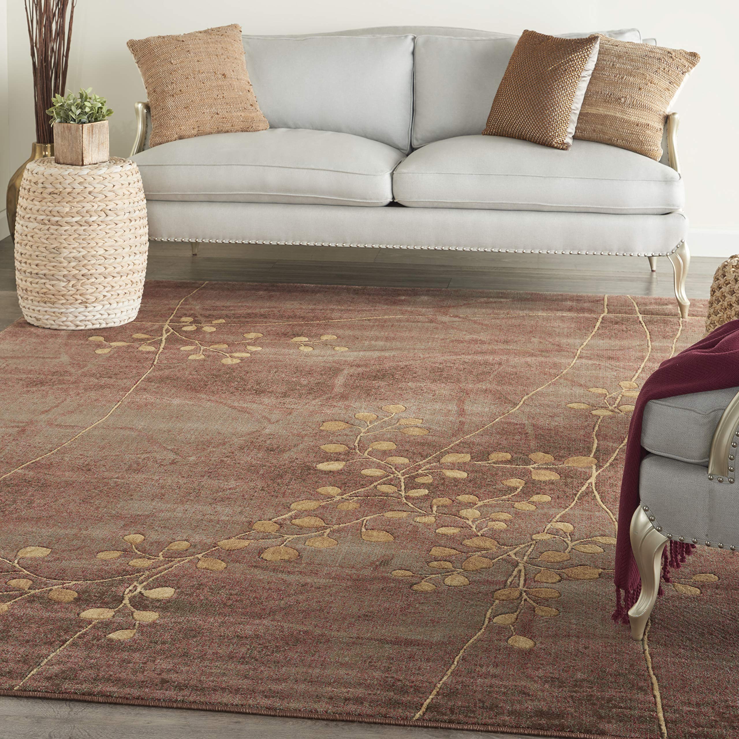 Nourison Somerset Rustic Multicolor 79 x 1010 Area-Rug, Easy-Cleaning, Non Shedding, Bed Room, Living Room, Dining Room, K