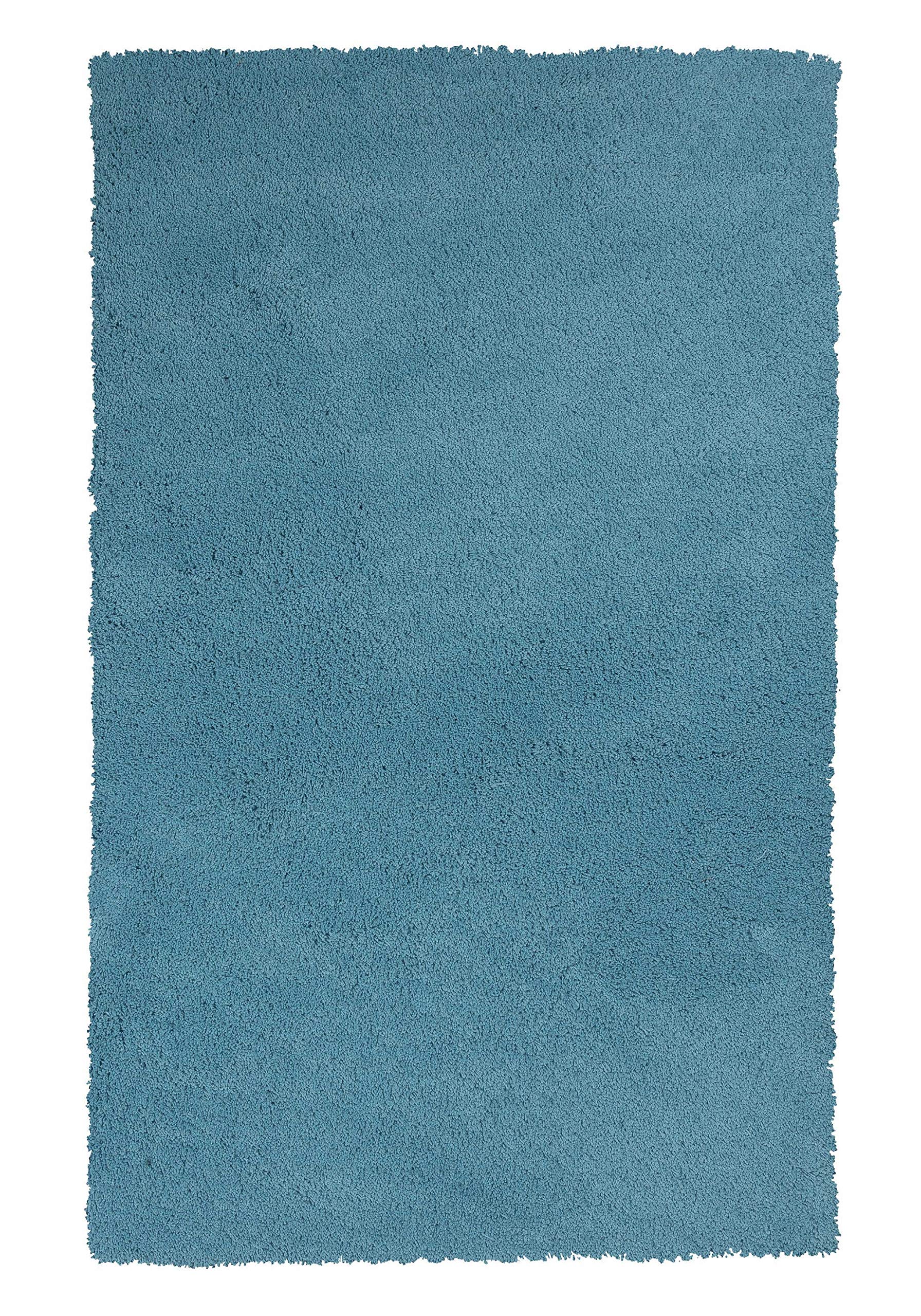 HomeRoots Decor 5 x 7 Polyester Highlighter Blue Area Rug
