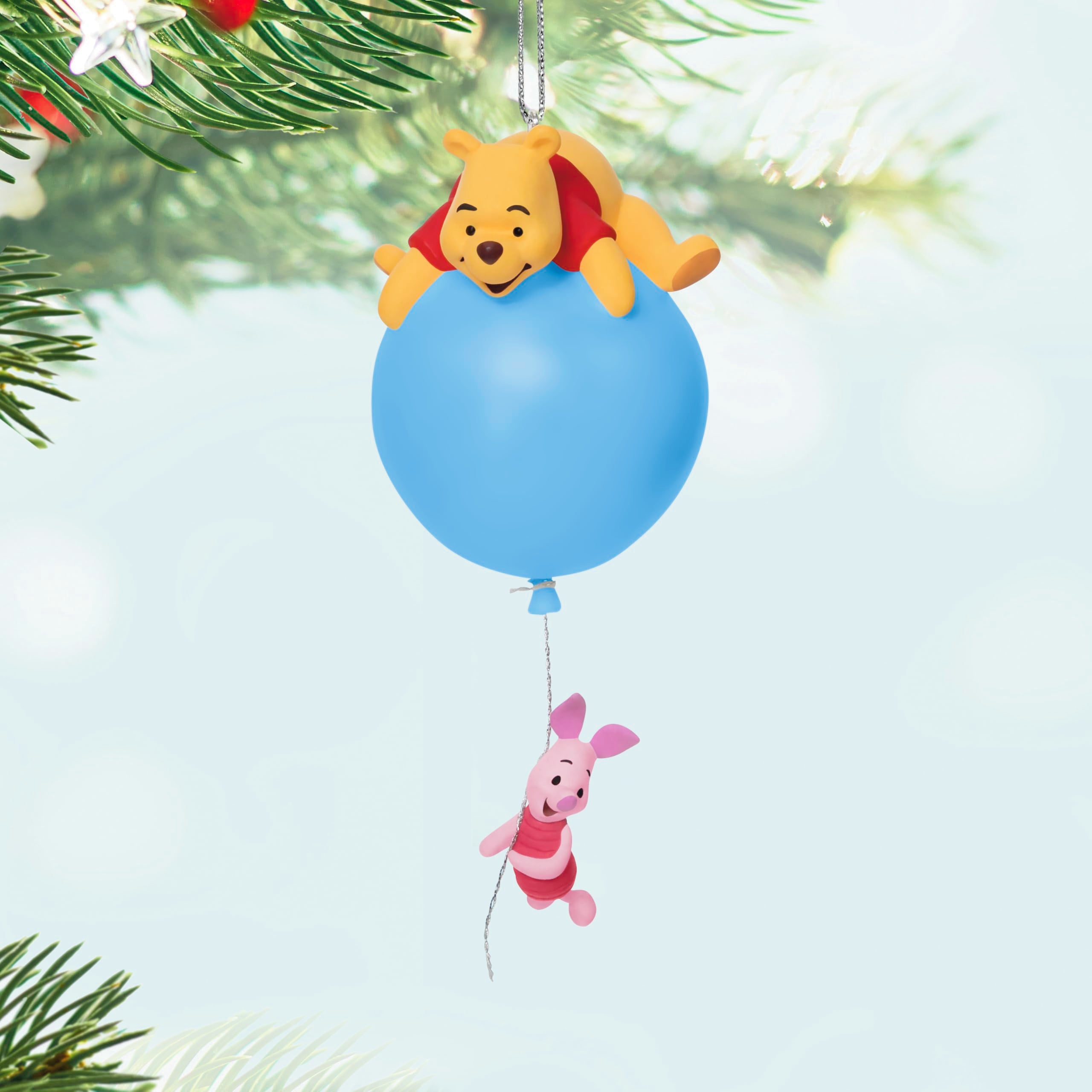 Hallmark Keepsake Christmas Ornament 2025, Disney Winnie The Pooh Up for Adventure with Light, Gifts for Disney Fans