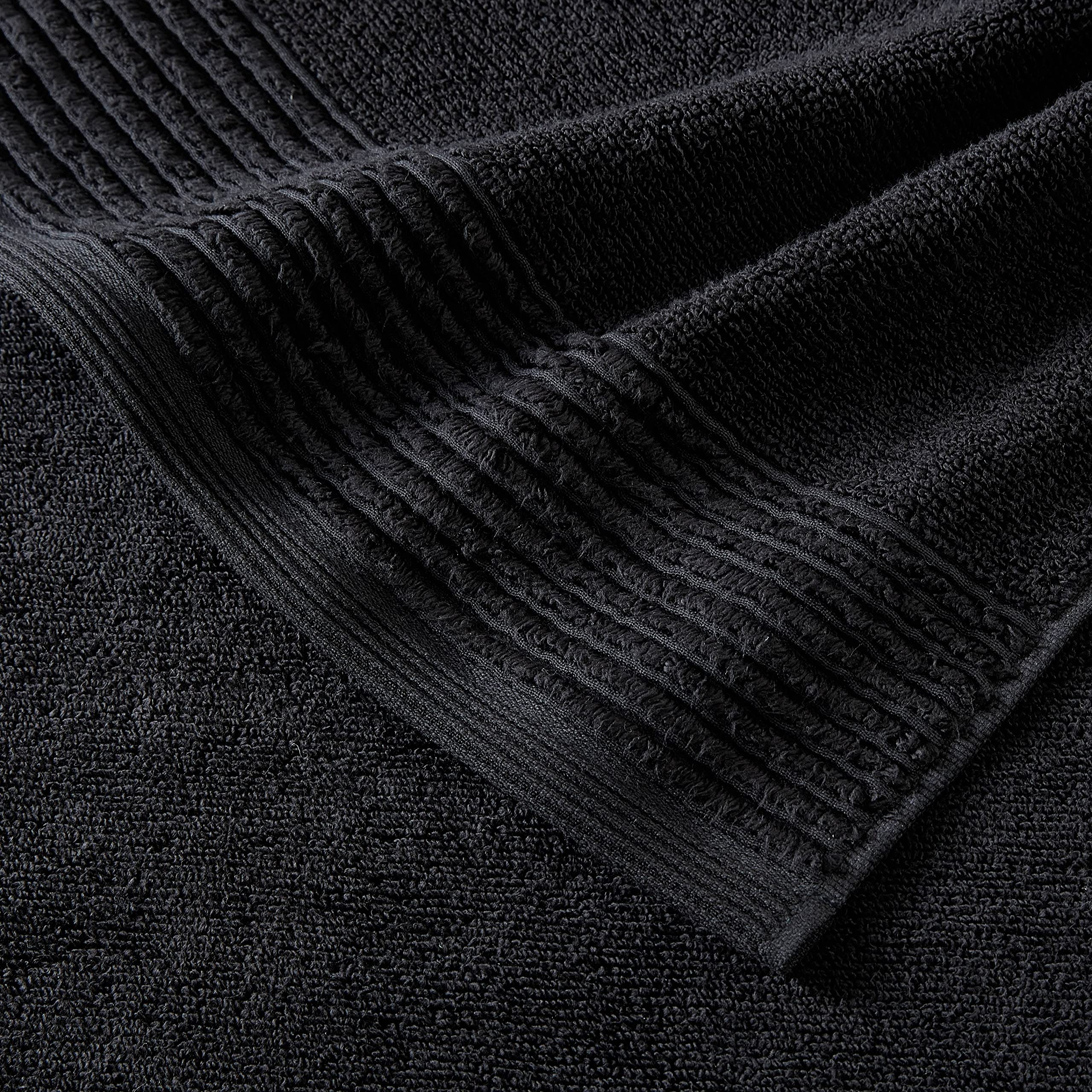 Vera Wang - Bath Towels Set, Luxury Cotton Bathroom Decor, Highly Absorbent & Medium Weight, Oeko-Tex Certified (Sculpted Pleat