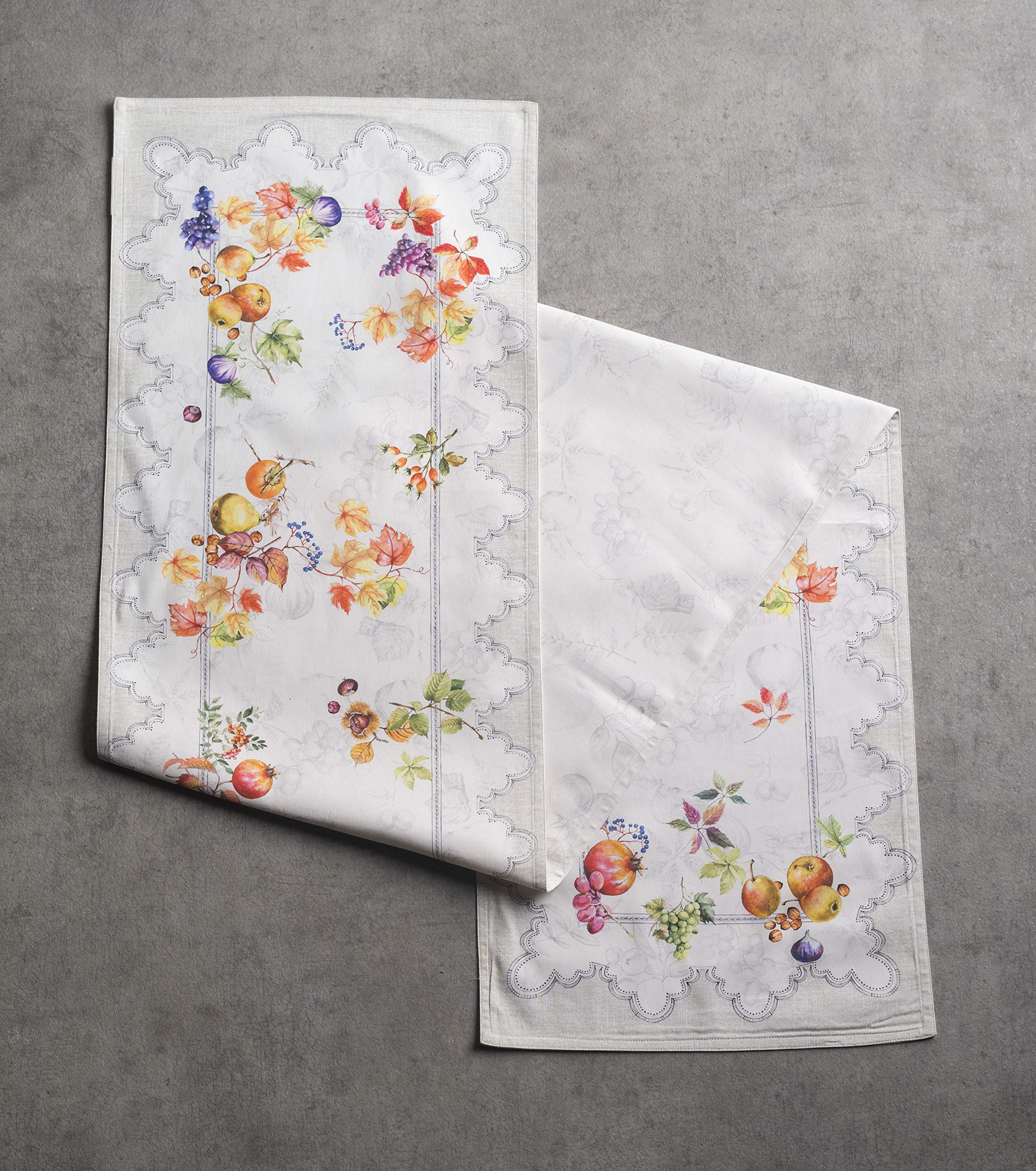 Maison D' Hermine Table Runner 100% Cotton 14.50Inch X 108Inch Decorative Table Runners, Dining, Kitchen, Parties & Camping, Fru
