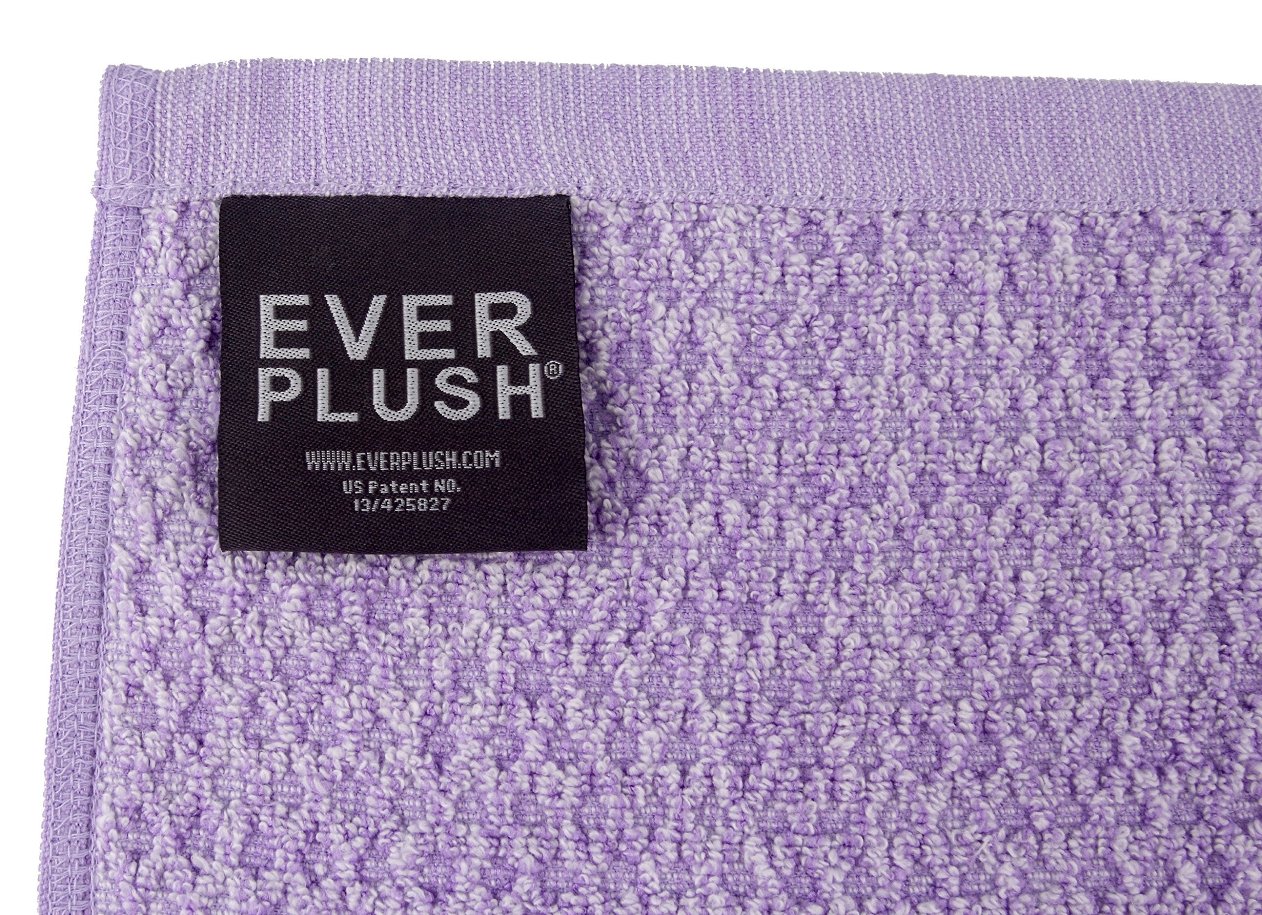 Everplush Diamond Jacquard 6 Pieces Bath Sheet Set  Lavender