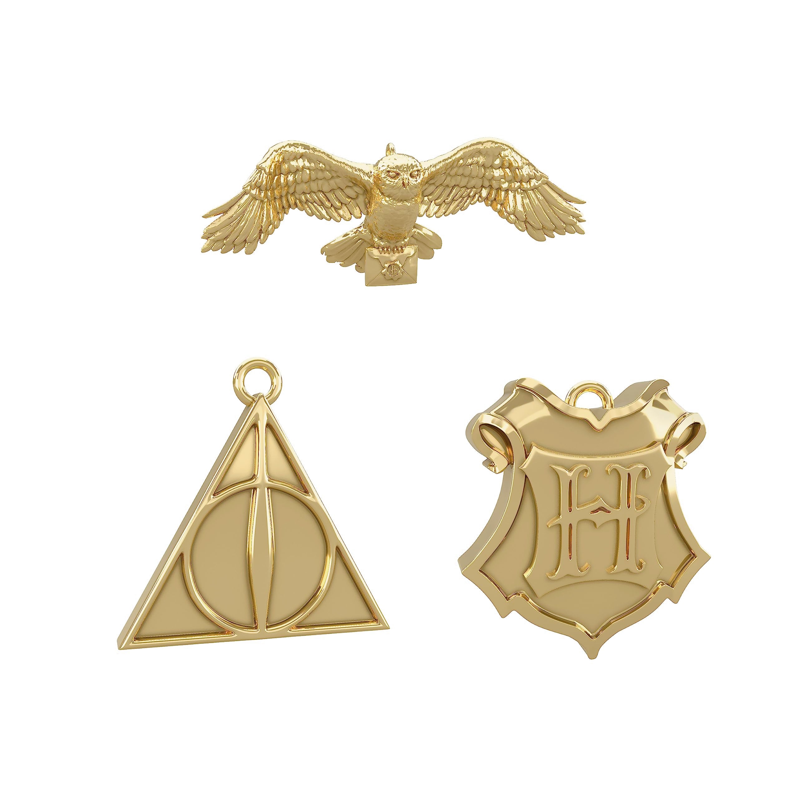 Hallmark Keepsake Miniature Christmas Ornaments 2023, Harry Potter The Wizarding World Metal, Mini Set of 3, Gifts for Harry Pot