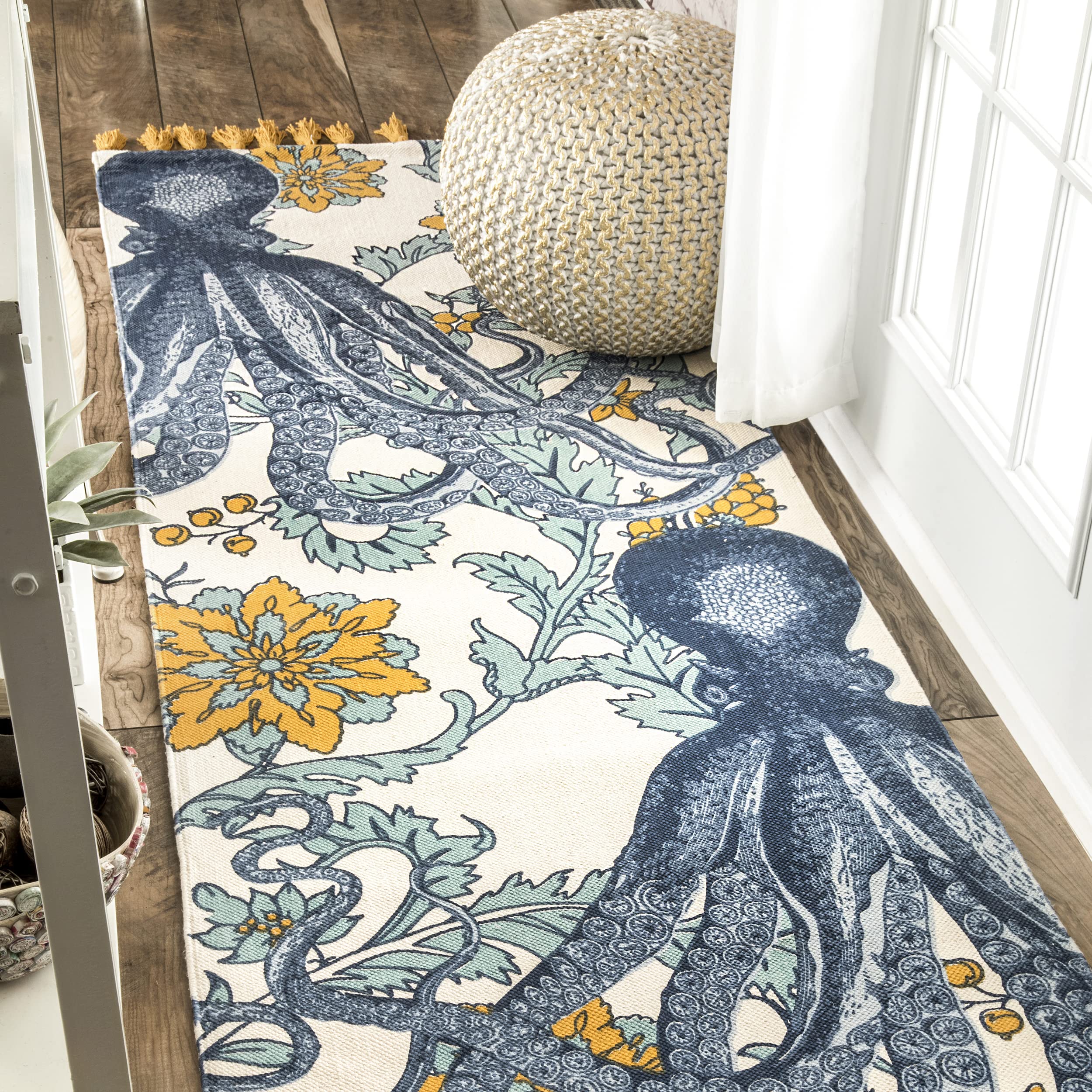 nuLOOM Thomas Paul Octopus Tasseled Runner Rug, 2 8 x 6, Multi