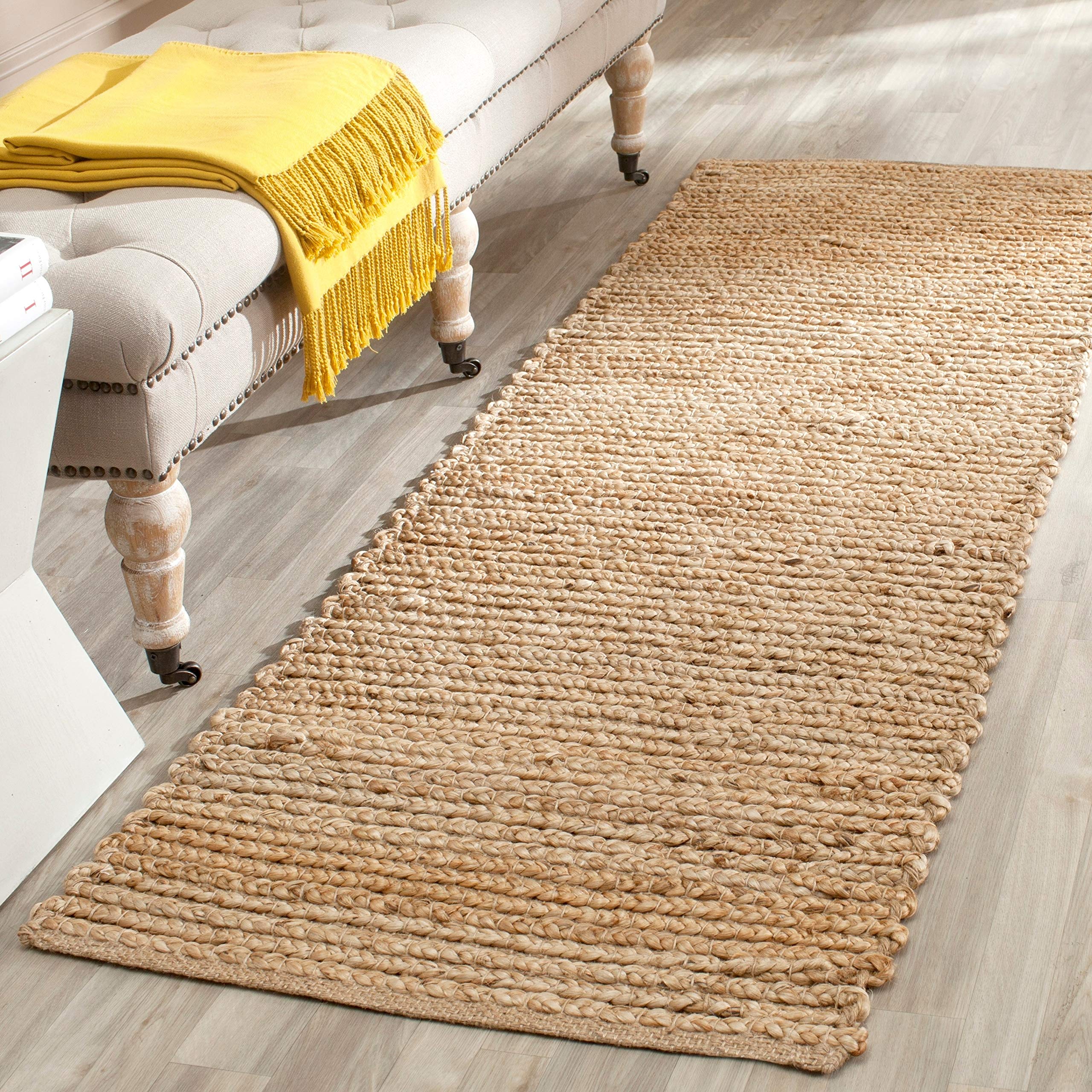 SAFAVIEH Cape Cod Collection Accent Rug - 2 x 3, Natural, Handmade Braided Jute, Ideal for High Traffic Areas in Entryway, Liv