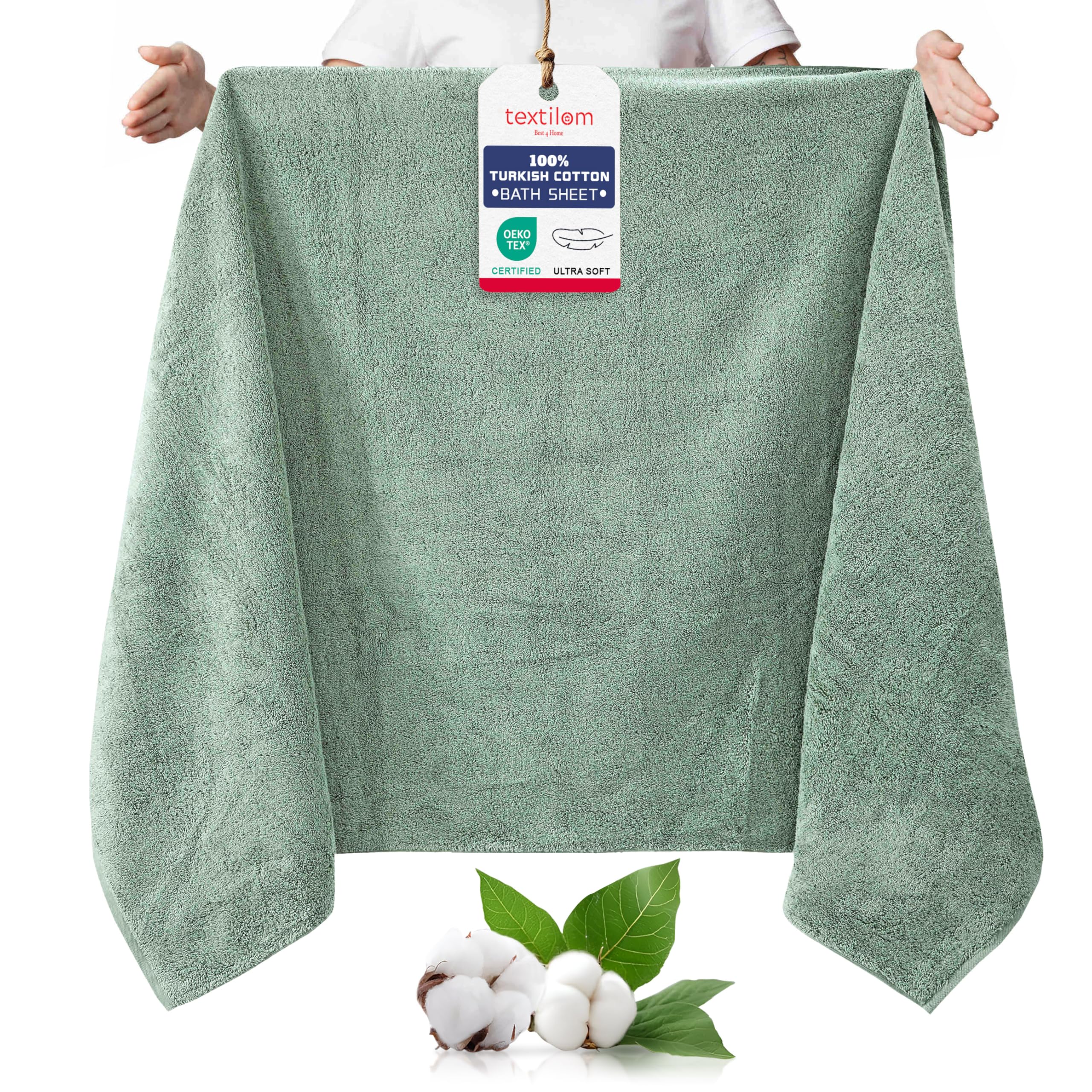 Textilom 100% Turkish Cotton Oversized Luxury Bath Sheets, Jumbo & Extra Large Bath Towels Sheet For Bathroom And Shower With Ma