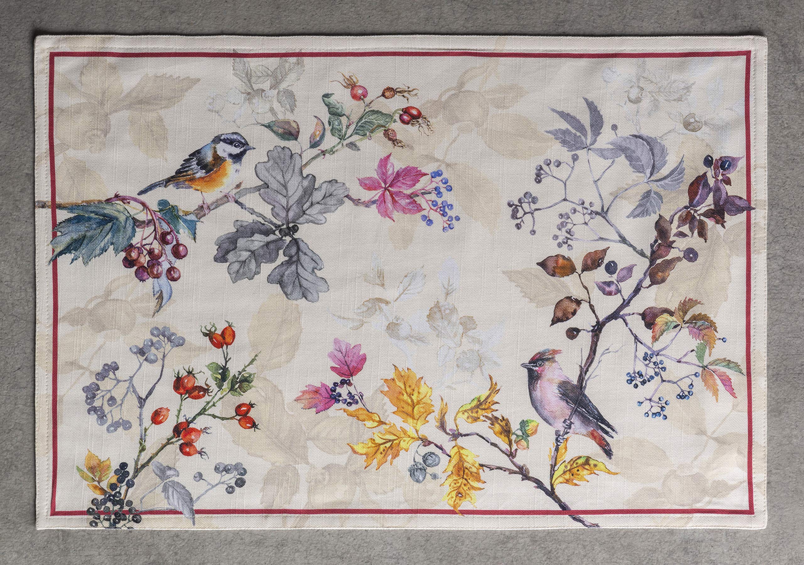 Maison D' Hermine Placemats 100% Cotton Decorative Cloth Place Mat Washable Dinner Placemat, Holiday, Wedding & Dining, Equinoxe