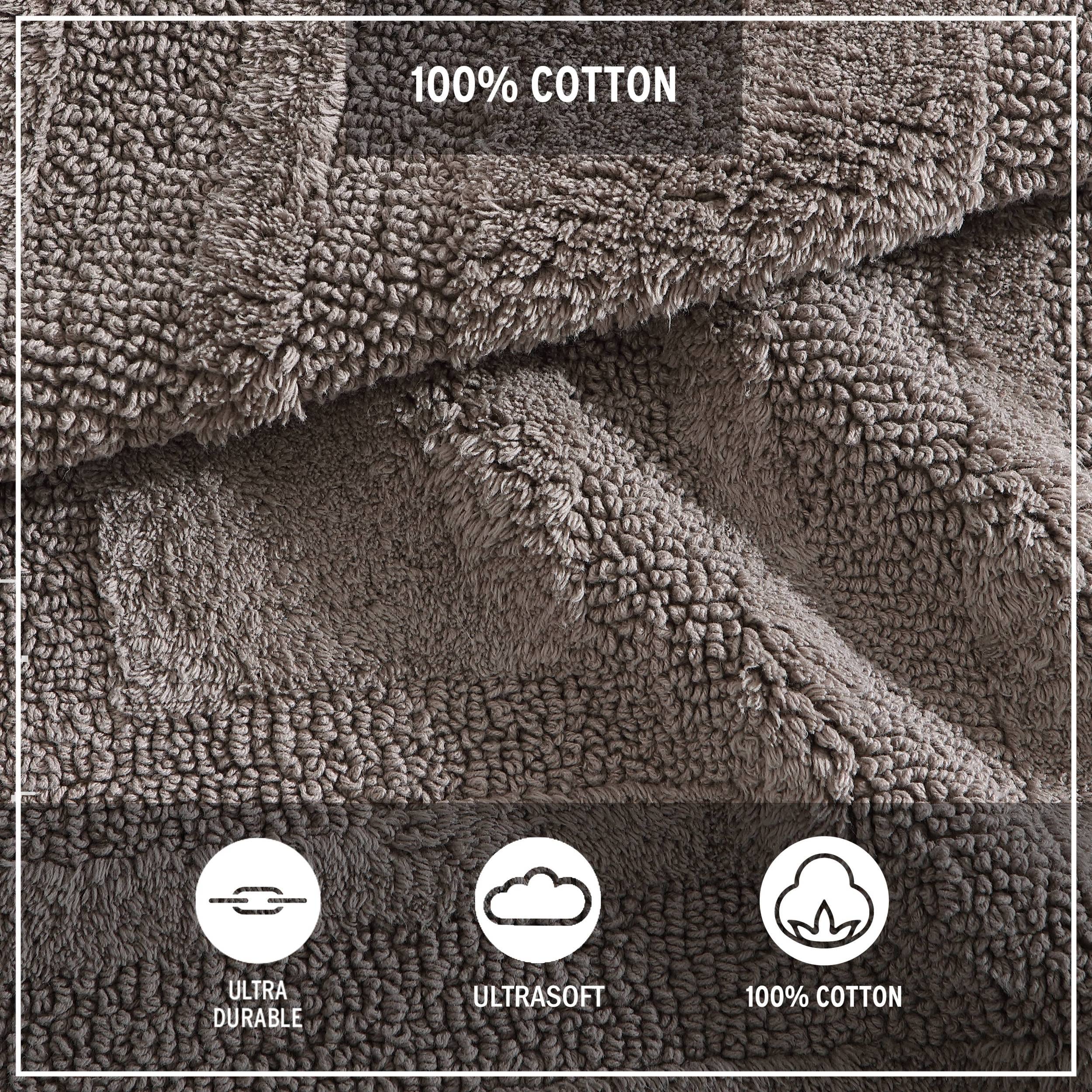 Eddie Bauer - Bathroom Rug Runner, Soft Tufted Cotton Bathroom Decor, Super Absorbent & Quick Dry (Logan Medium Brown, 60'' X 22