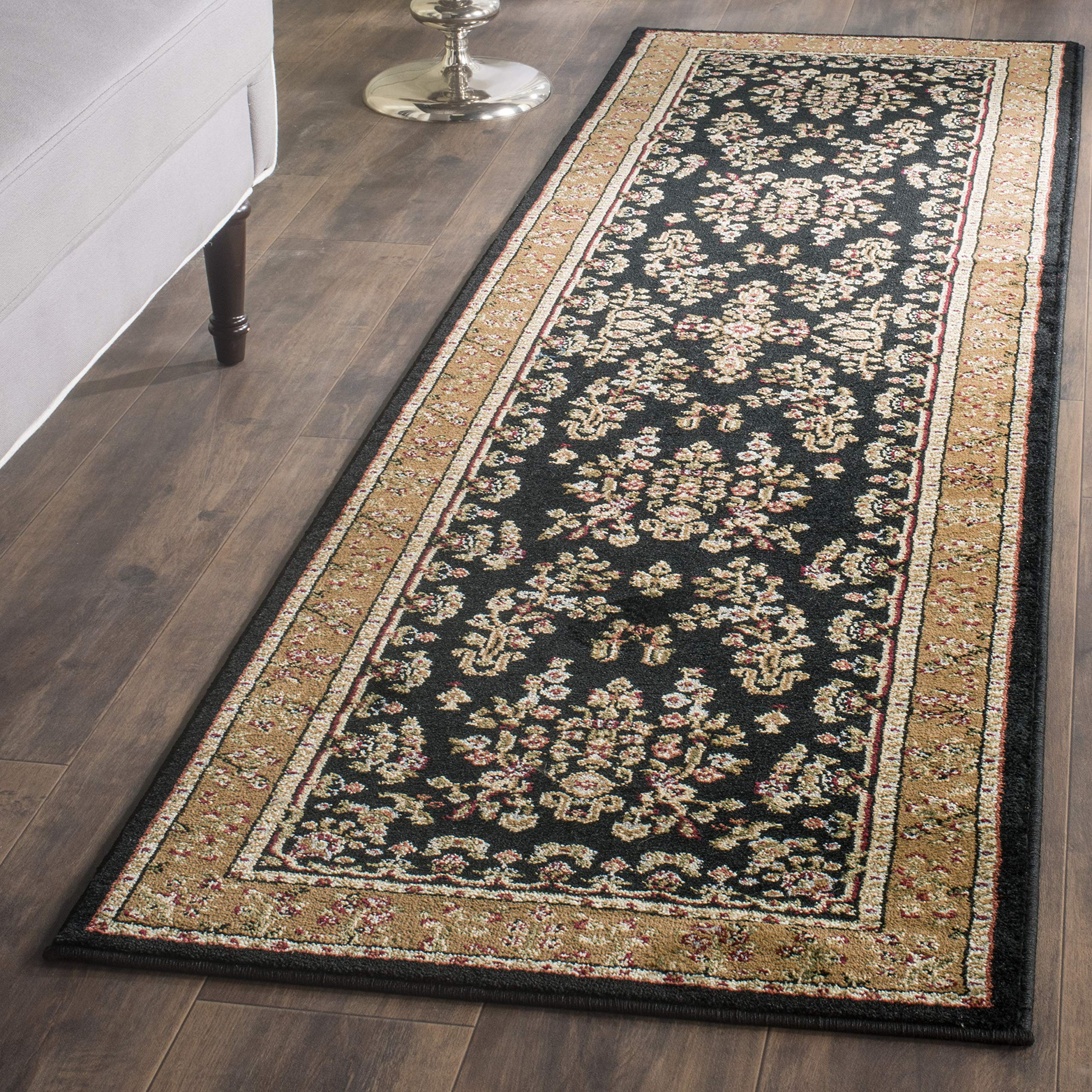 SAFAVIEH Lyndhurst Collection Runner Rug - 23 x 6, Black & Tan, Traditional Oriental Design, Non-Shedding & Easy Care, Ideal f