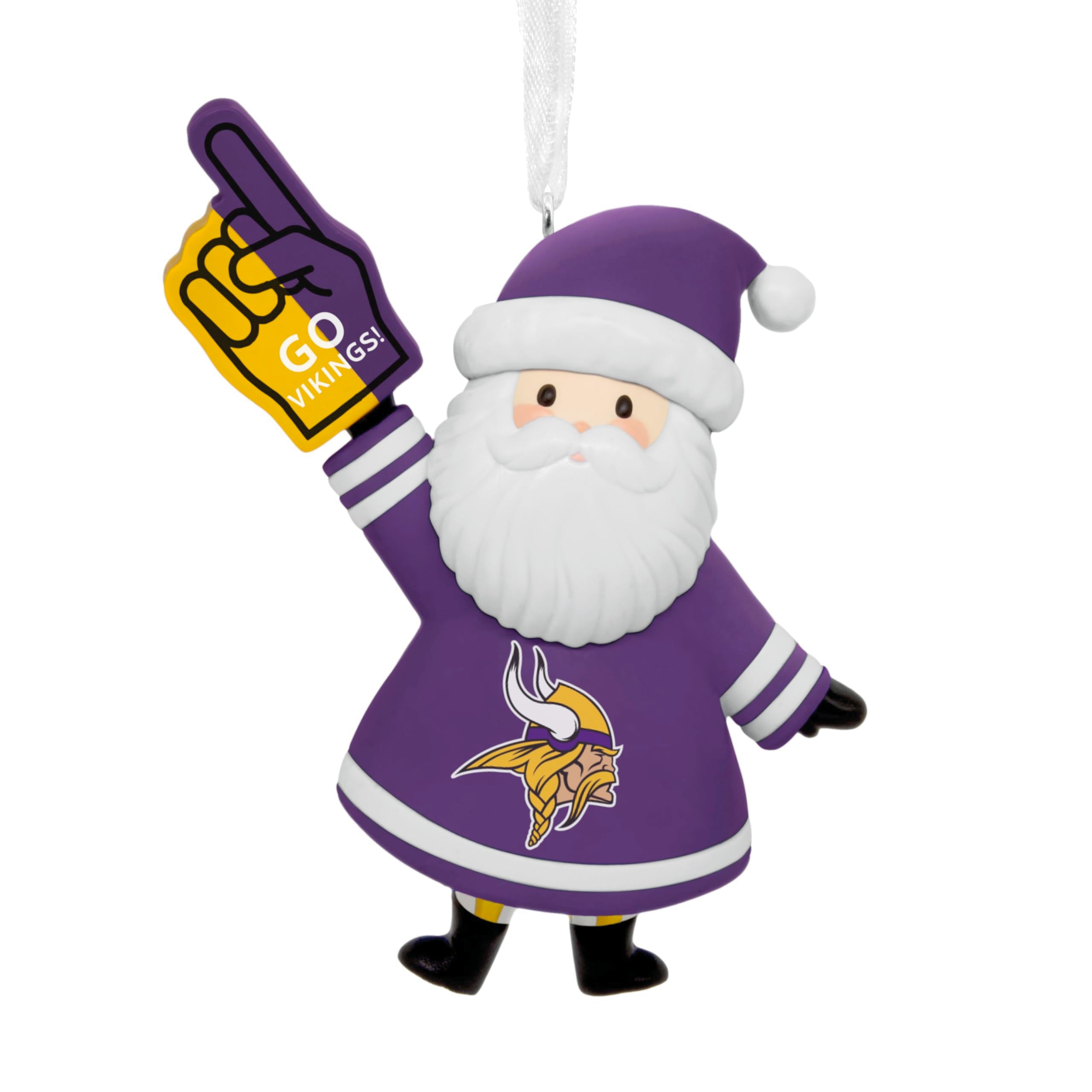 Hallmark NFL Minnesota Vikings Santa Fan Christmas Ornament, Gifts for Sports Fans