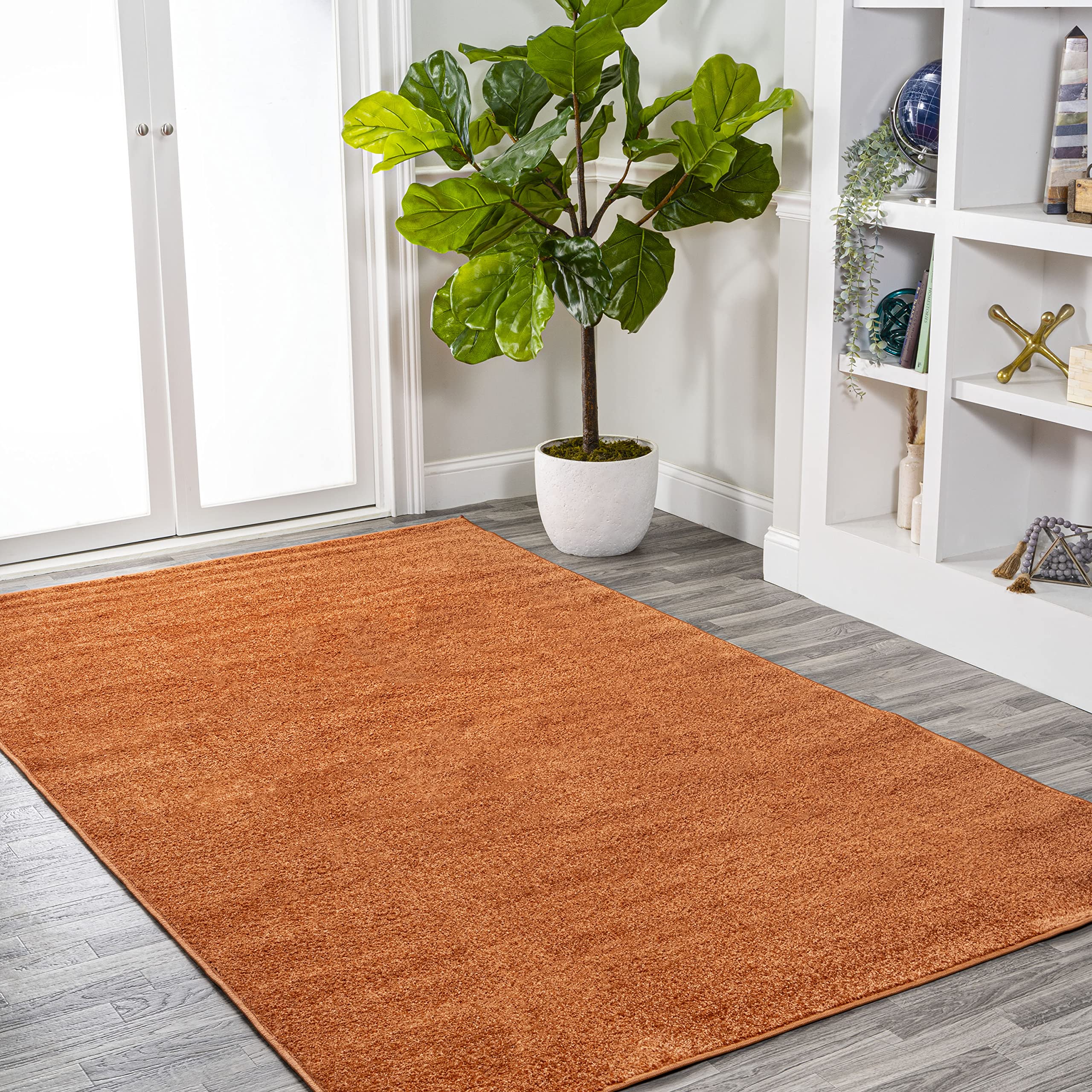 Jonathan Y Seu100M-3 Haze Solid Low-Pile Indoor Area Rug, Solid, Easy Cleaning, Bedroom, Dining Room, Kitchen, Living Room, Non