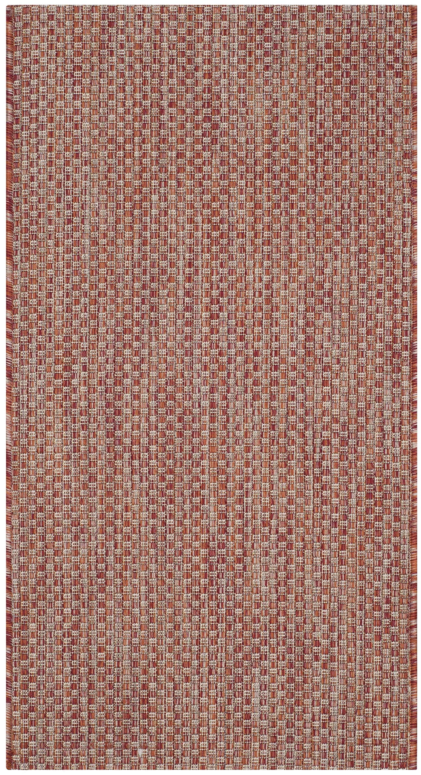 SAFAVIEH Courtyard Collection 2 x 37 Red/Beige CY8521 Indoor/ Outdoor Patio Backyard Mudroom Accent Rug