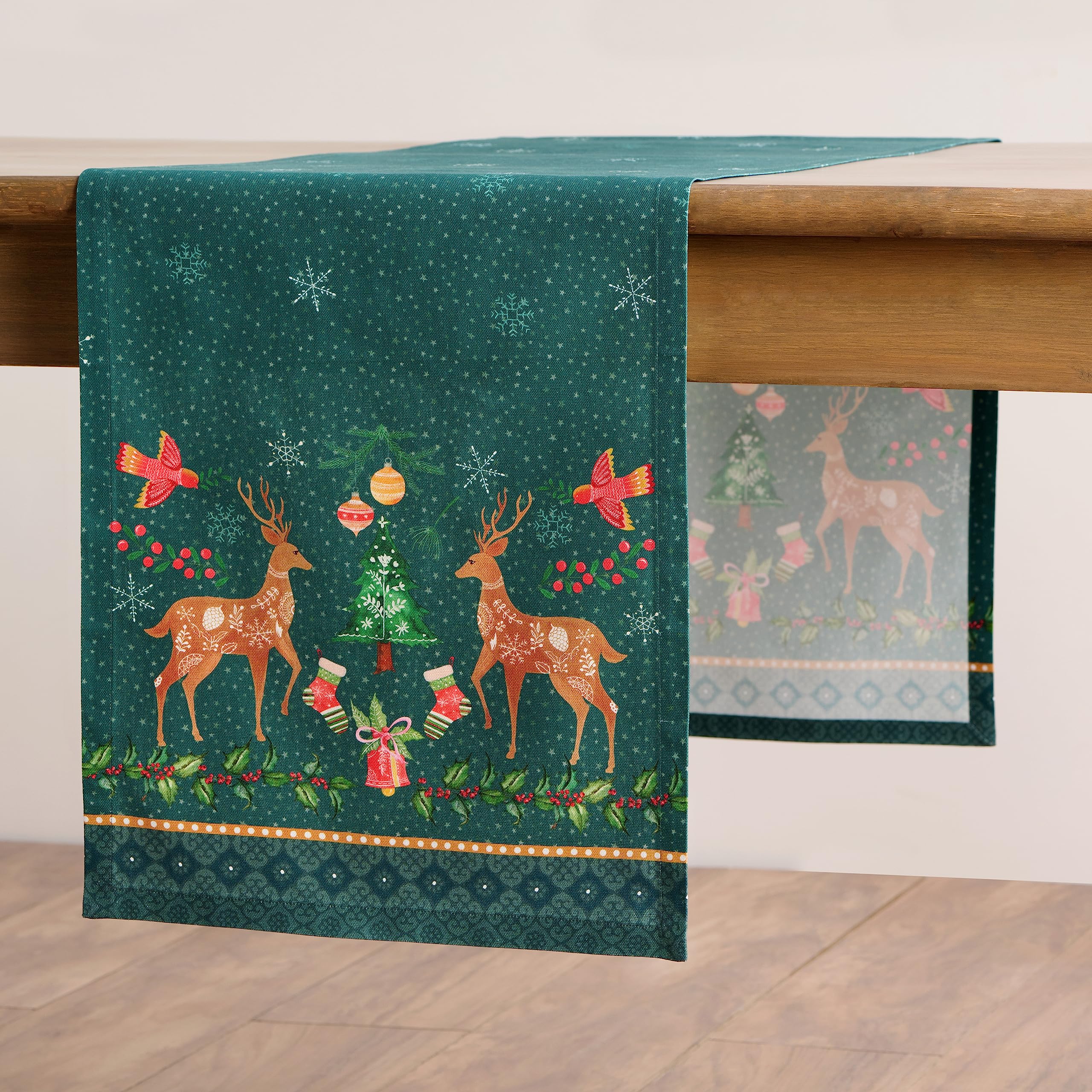 Maison D' Hermine Tablerunner 100% Cotton Table Runner Decorative Table Runners For Mothers Day Gifts, Home, Wedding, Buffet, Hy