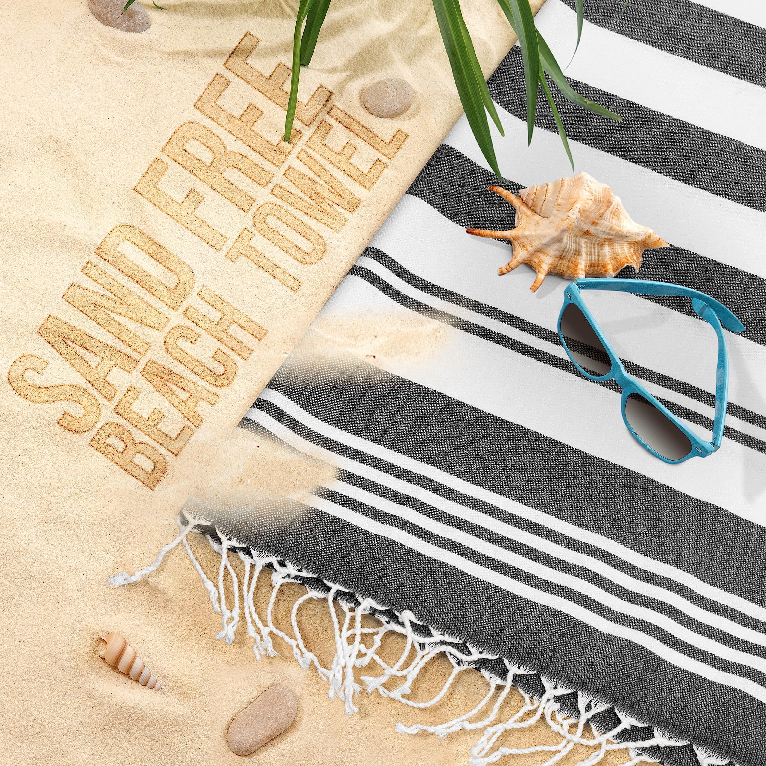 Utopia Towels - 4 Pack Turkish Beach Towel (40 X 72 Inches) - 100% Cotton Oversized Sand Free Lightweight Quick-Dry Turkish Towe