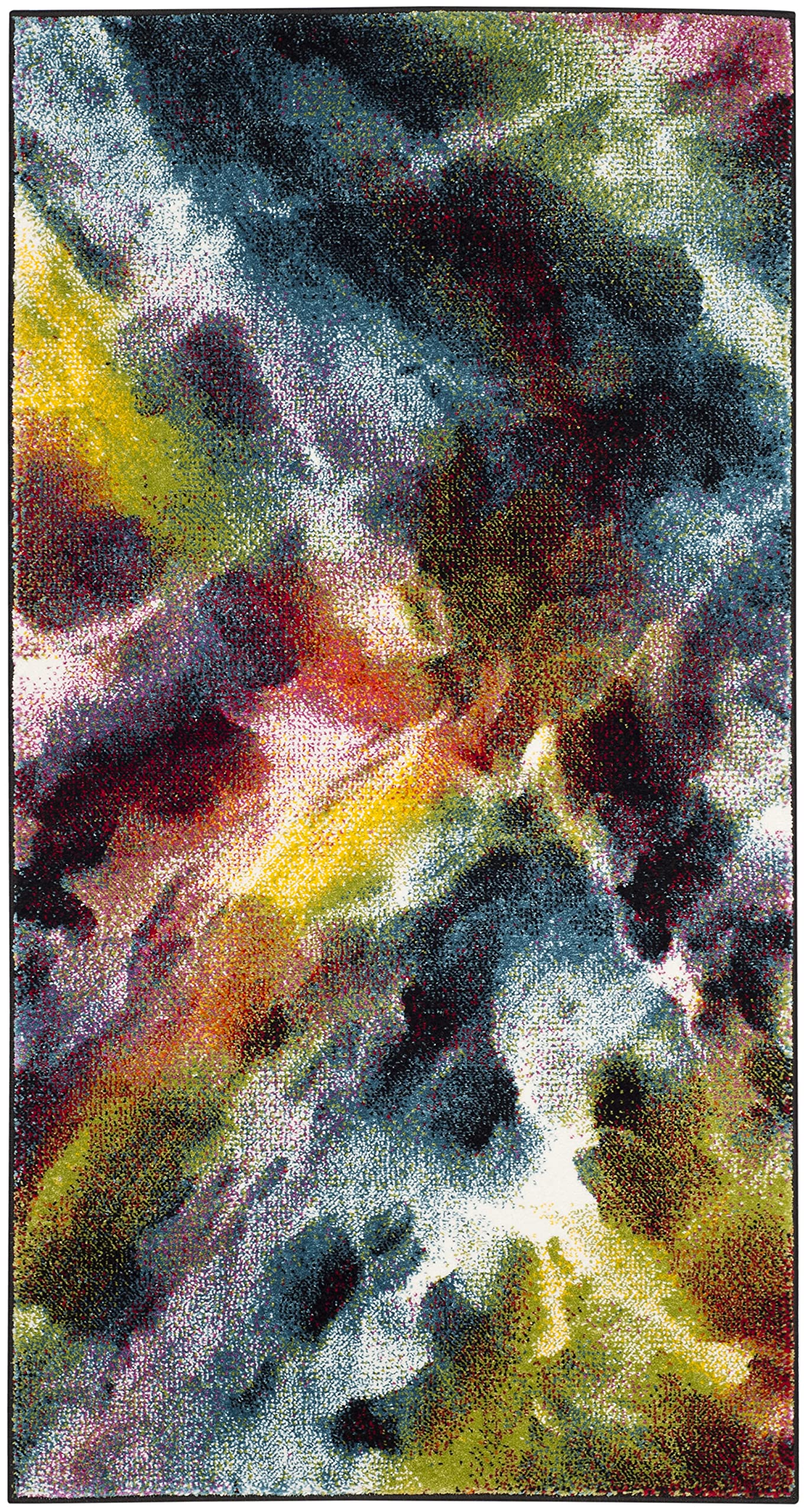 SAFAVIEH Galaxy Collection 23 x 4 Multi GAL110A Vibrant Abstract Non-Shedding Entryway Living Room Foyer Bedroom Kitchen Accen