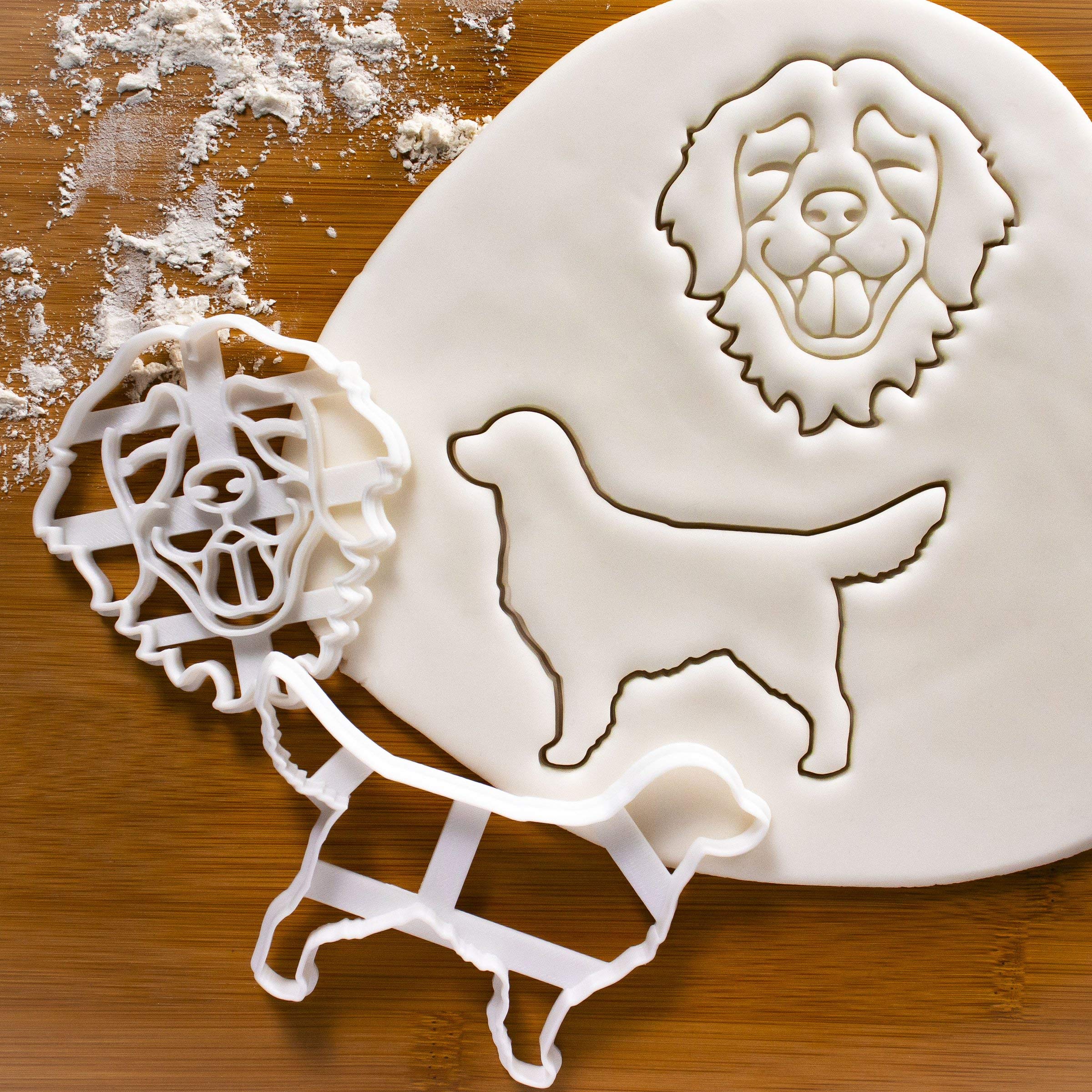 Set Of 2 Golden Retriever Cookie Cutters (Designs: Face & Body), 2 Pieces - Bakerlogy