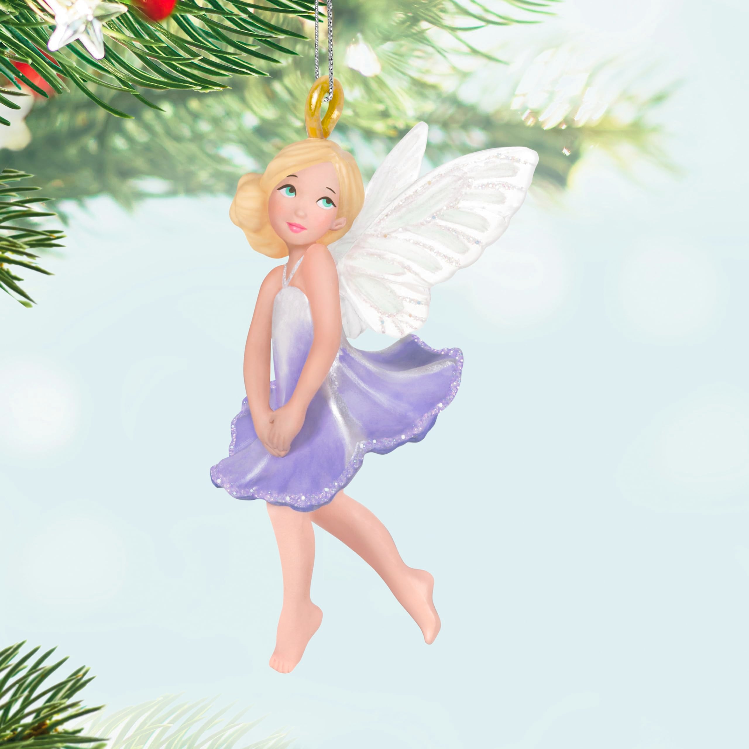 Hallmark Keepsake 1 Mini Christmas Ornament 2025, Morning Glory Fairy, Gifts for Friends and Family