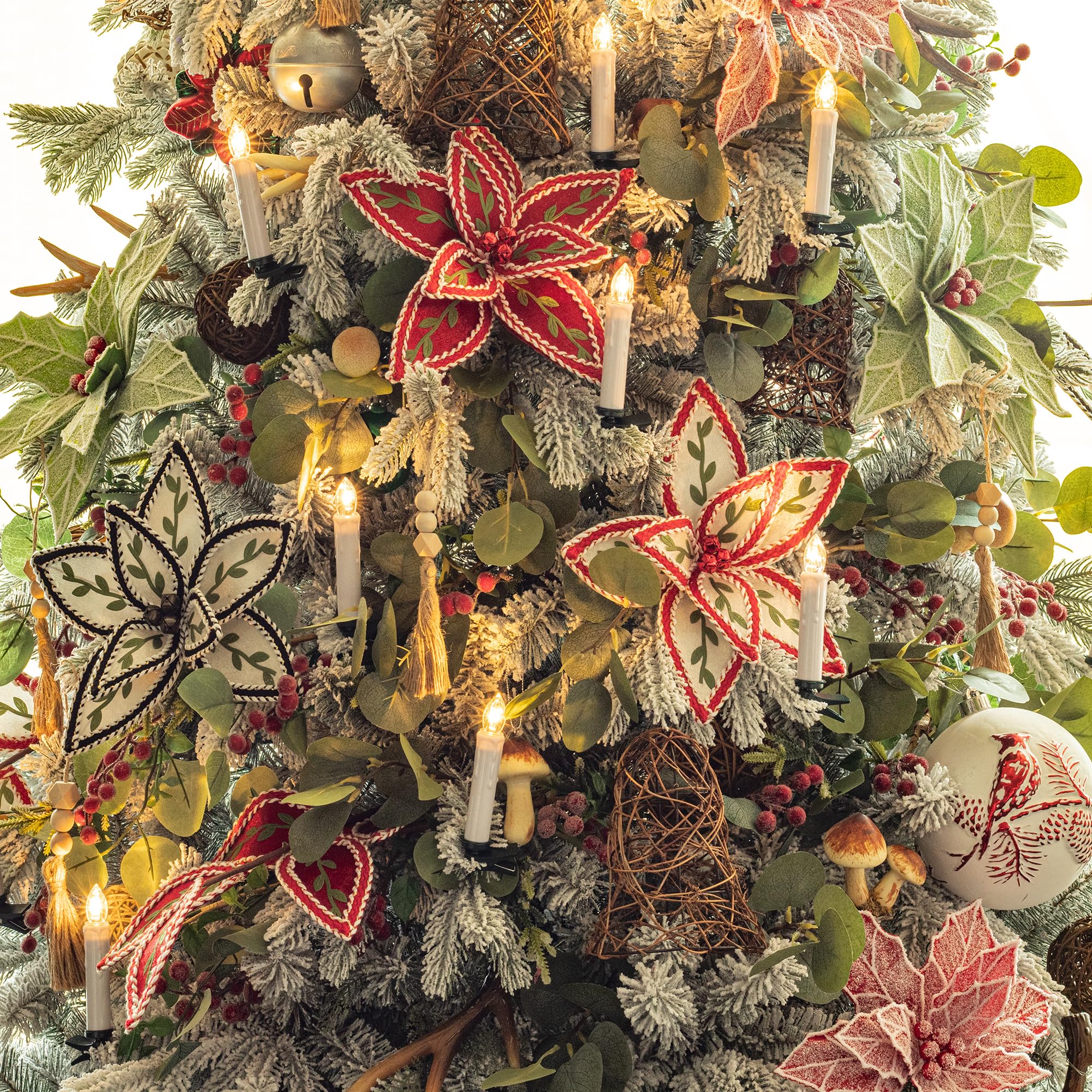 KI Store Flocked Blue Christmas Tree 6ft Artificial Xmas Tree with Flocking Blue Snow Unlit for Patriotic Decor Memorial Day Ind