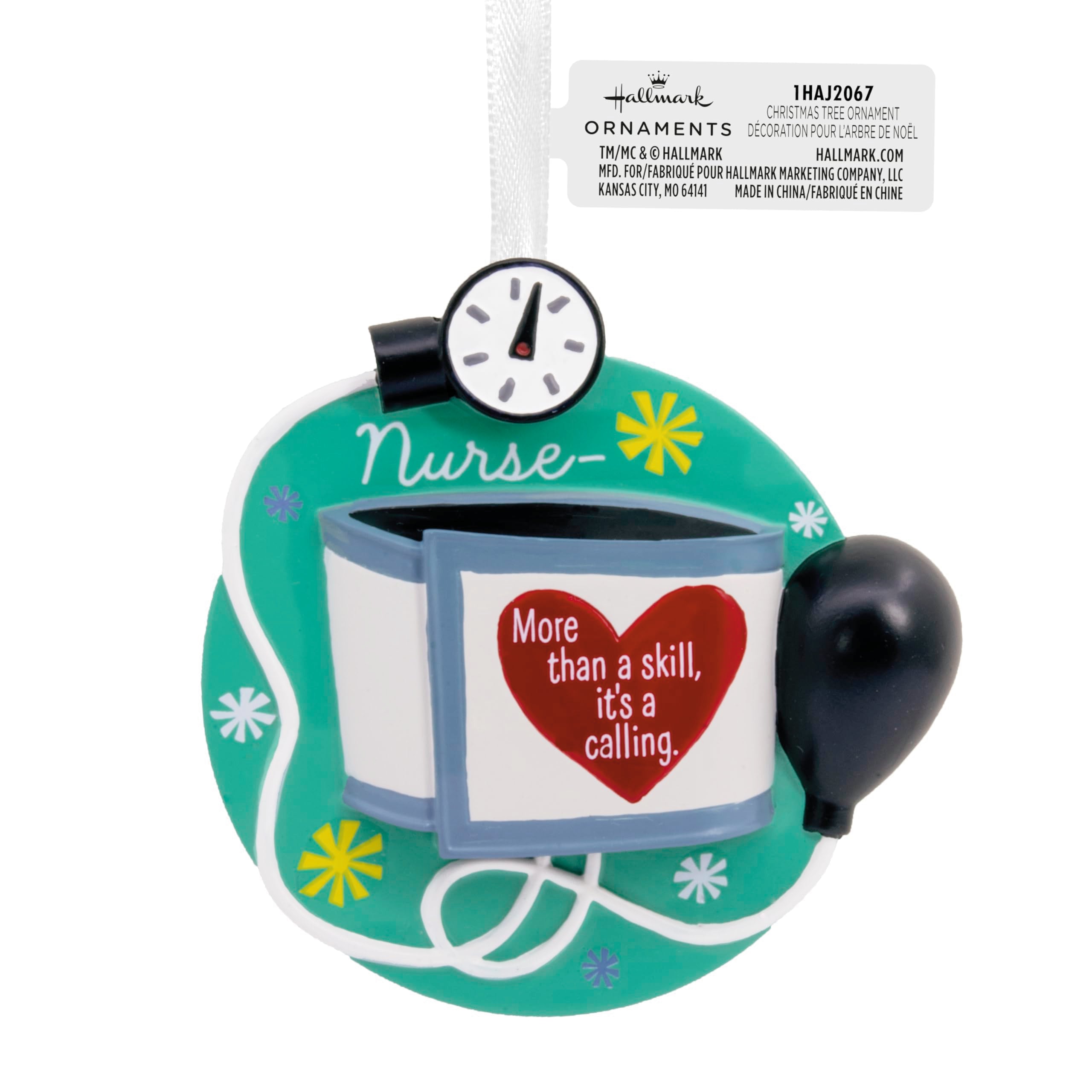 Hallmark Nursing is a Calling Blood Pressure Cuff Christmas Ornament