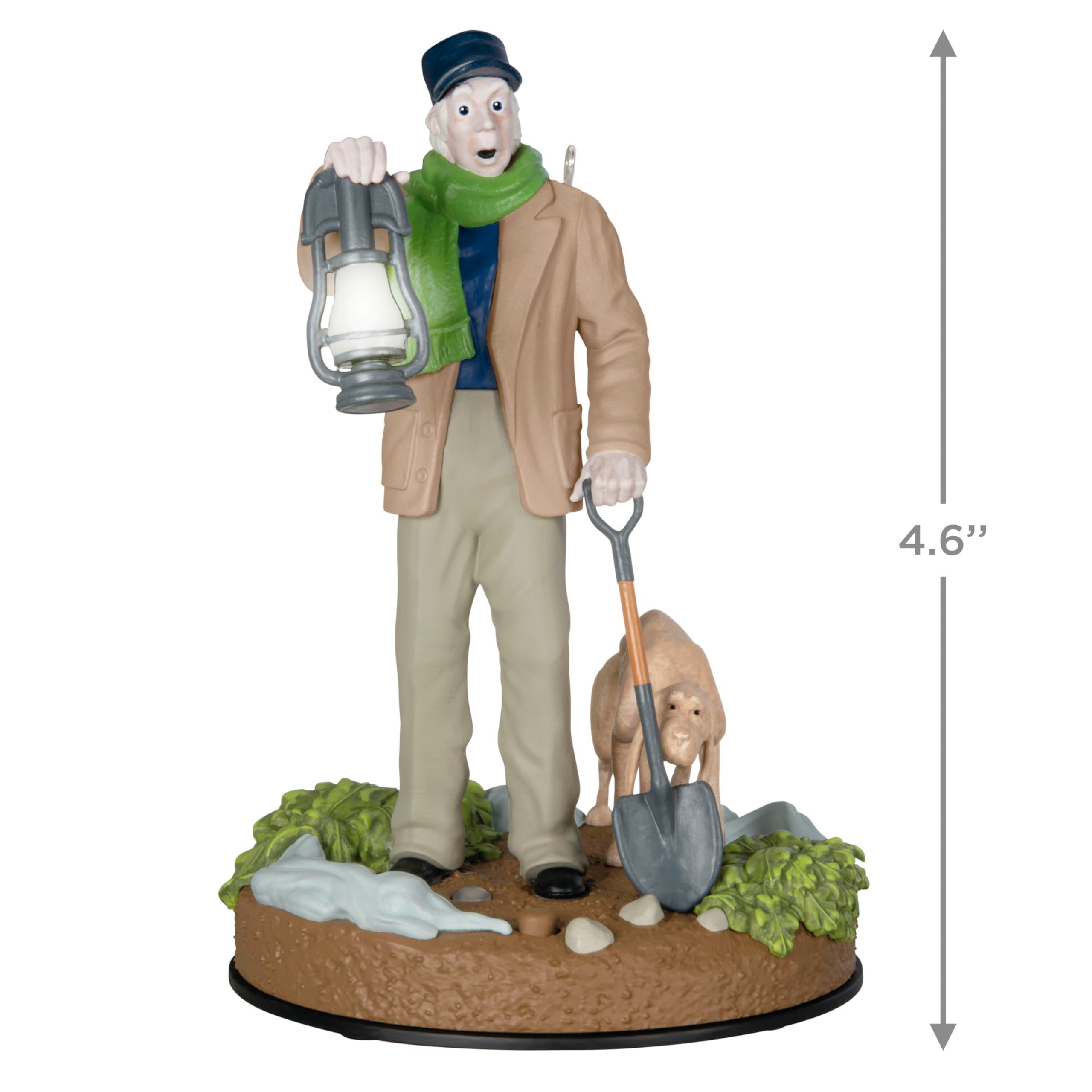Hallmark Keepsake Christmas Ornament, Disney The Haunted Mansion Collection The Caretaker and His Dog With Light and Sound, Gift