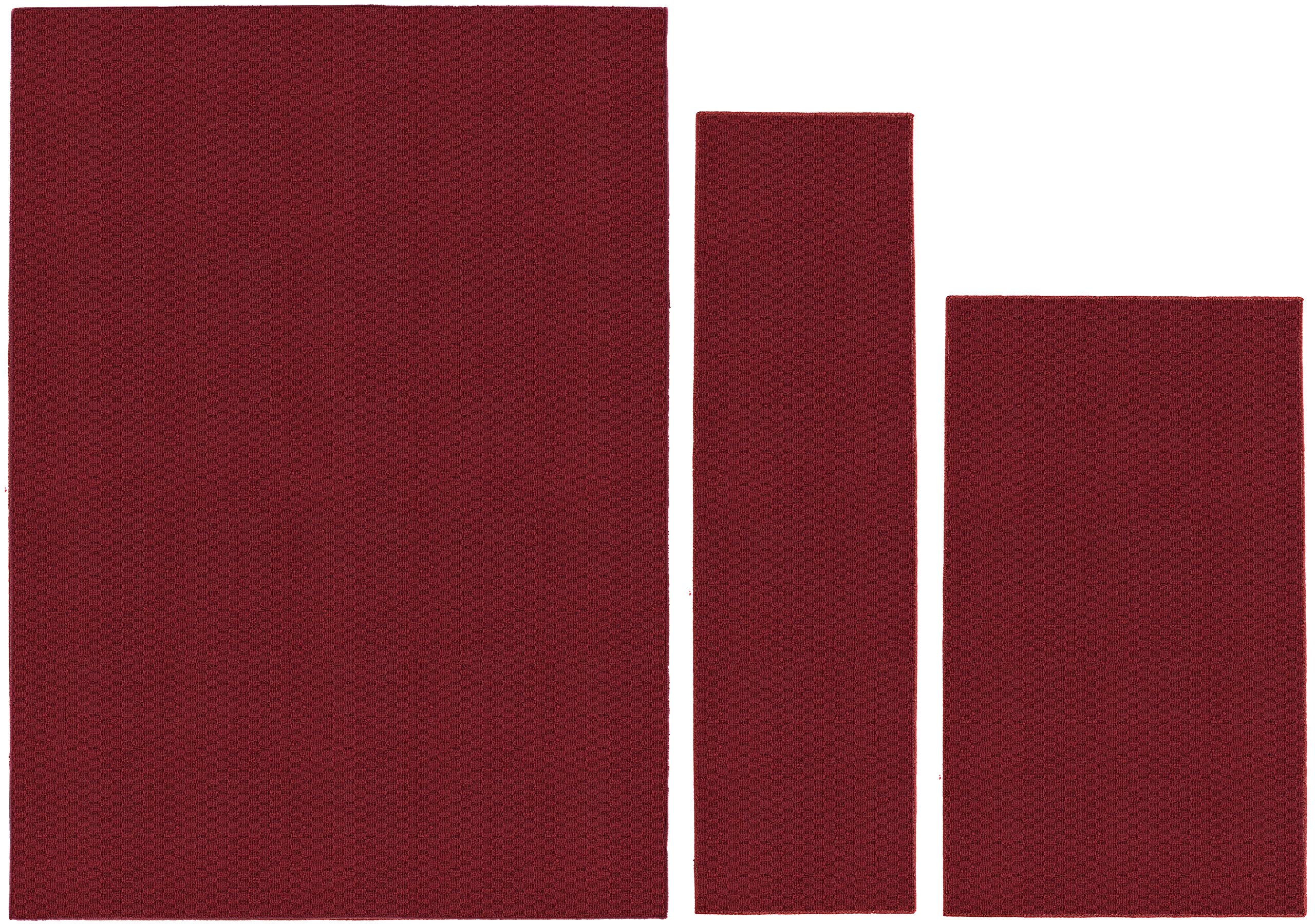 Garland Rug Town Square Chili Red 3 Piece Stain Resistant Area Rug Set (5x7, 3x4, 2x5)