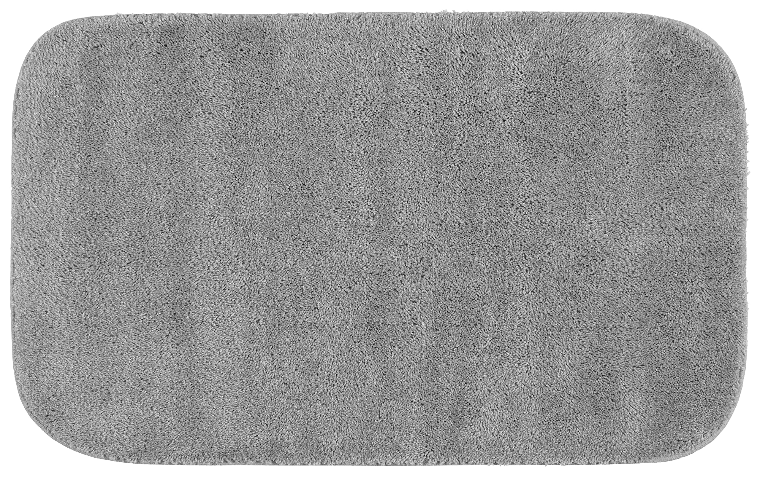 Garland Rug Traditional Plush Washable Nylon Rug, 24-Inch By 40-Inch, Platinum Gray