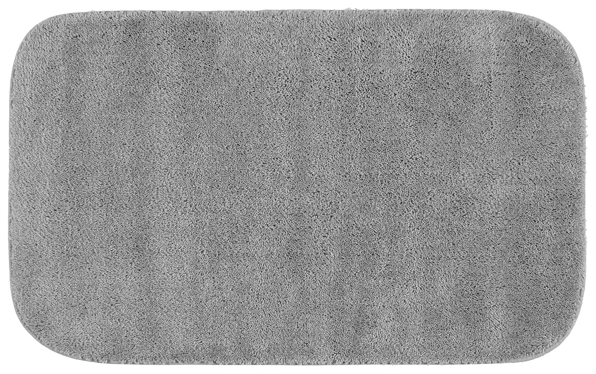 Garland Rug Traditional Plush Washable Nylon Rug, 24-Inch By 40-Inch, Platinum Gray