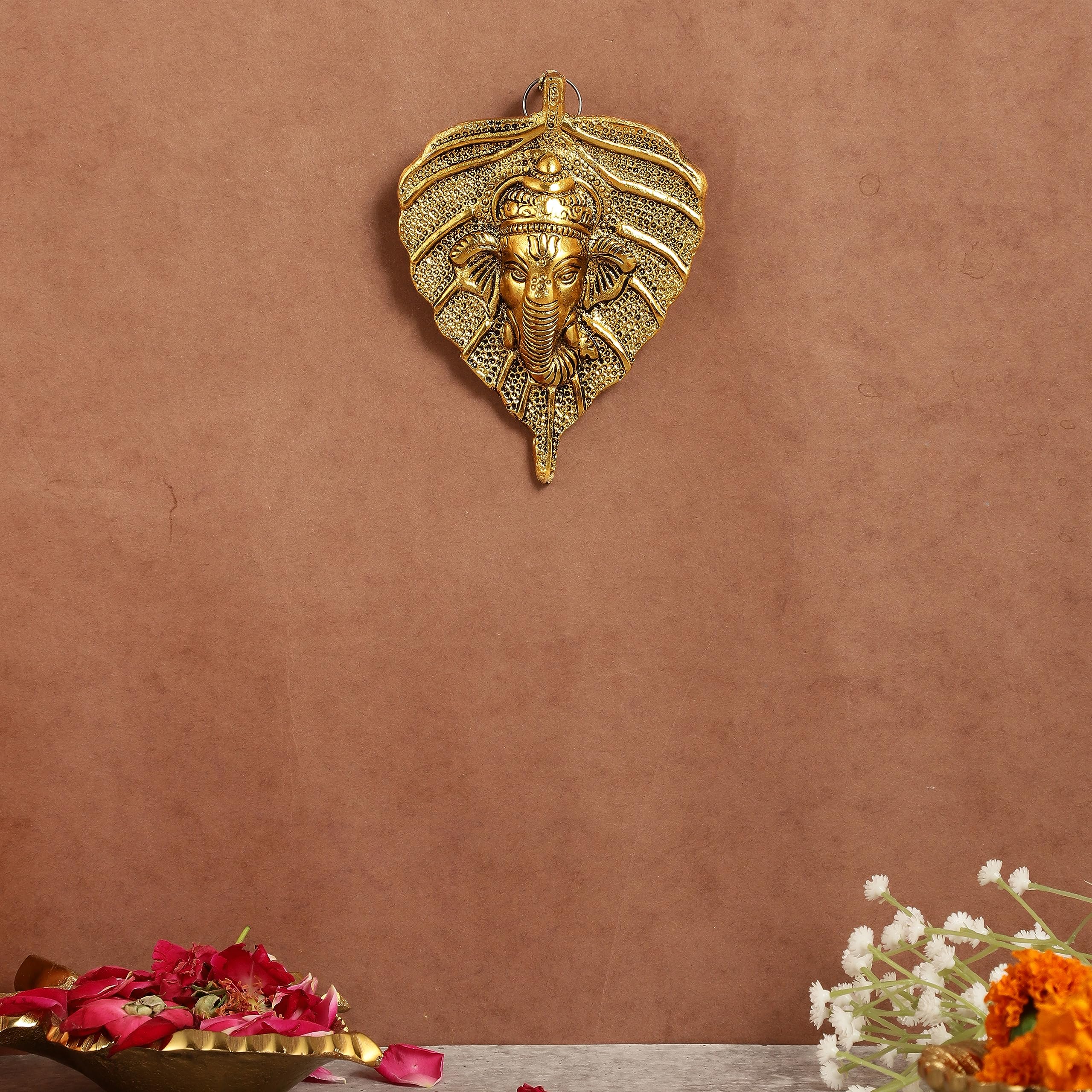 Heyearth Lord Ganesh Wall Hanging For Home Entrance,Ganesha Figurine,Lord Ganesha Idol Statue For Home Temple,Office,Gifts.Ganpa