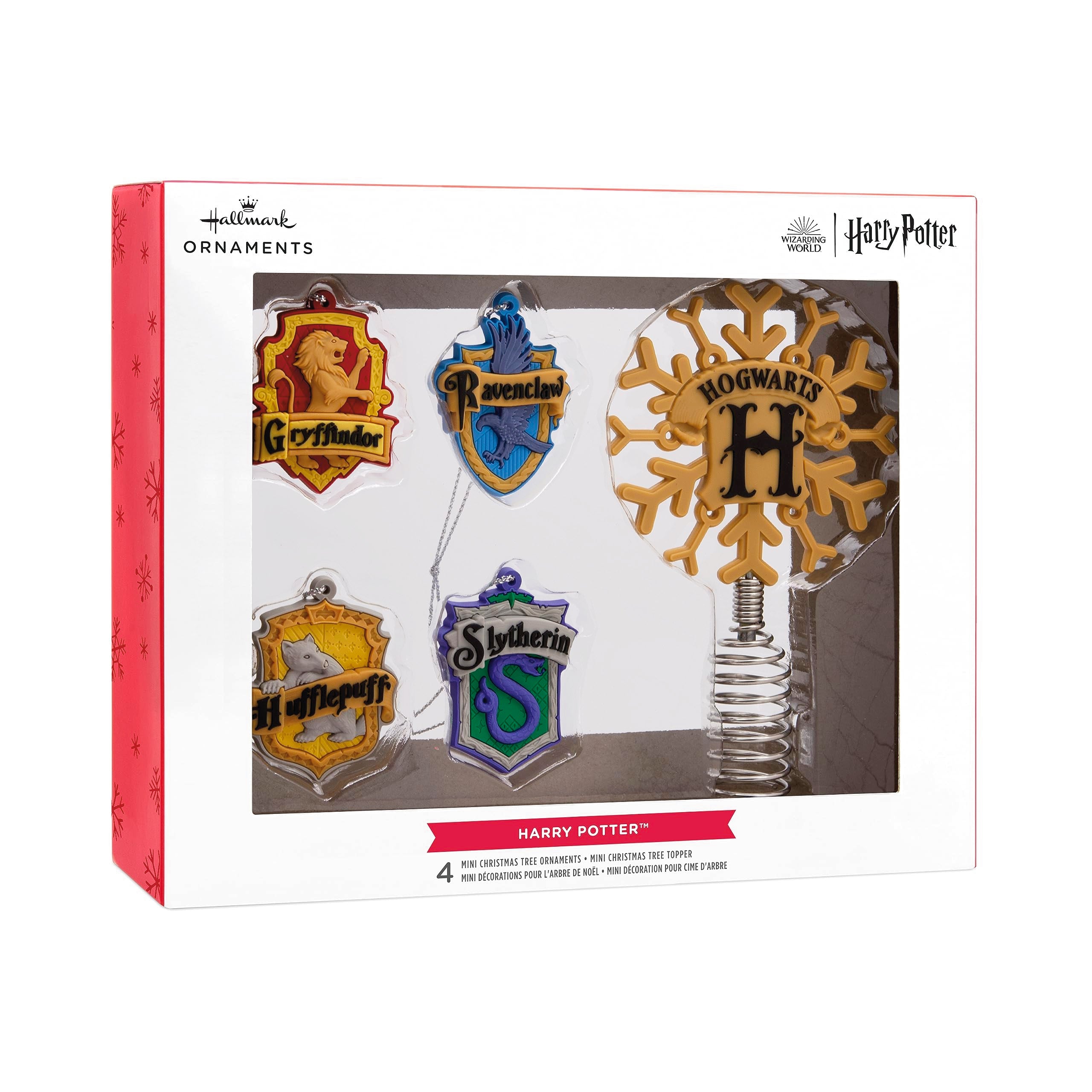 Hallmark Harry Potter 5 Miniature Christmas Tree Topper and 1.89 Mini Ornaments, Set of 5, Shatterproof