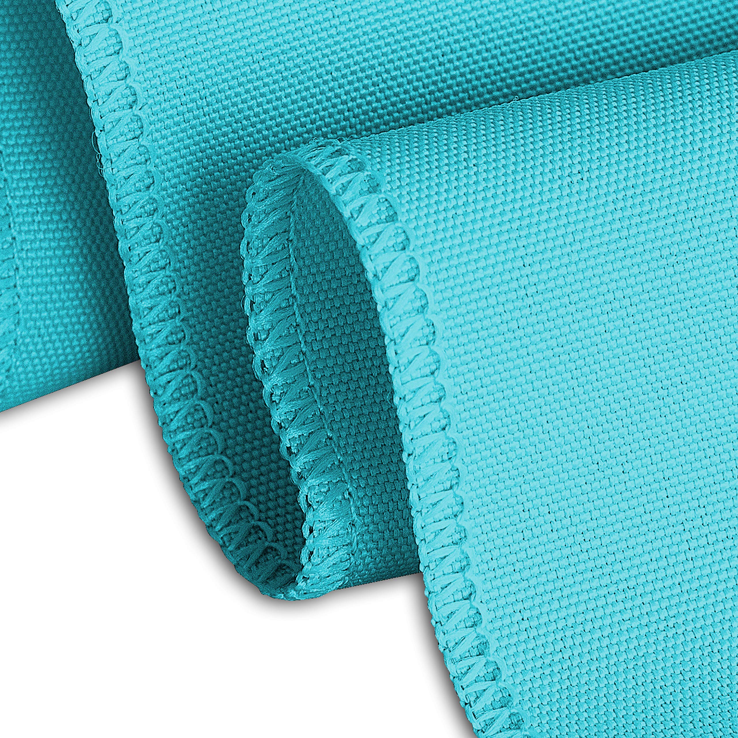 Linentablecloth 120-Inch Round Polyester Tablecloth Turquoise