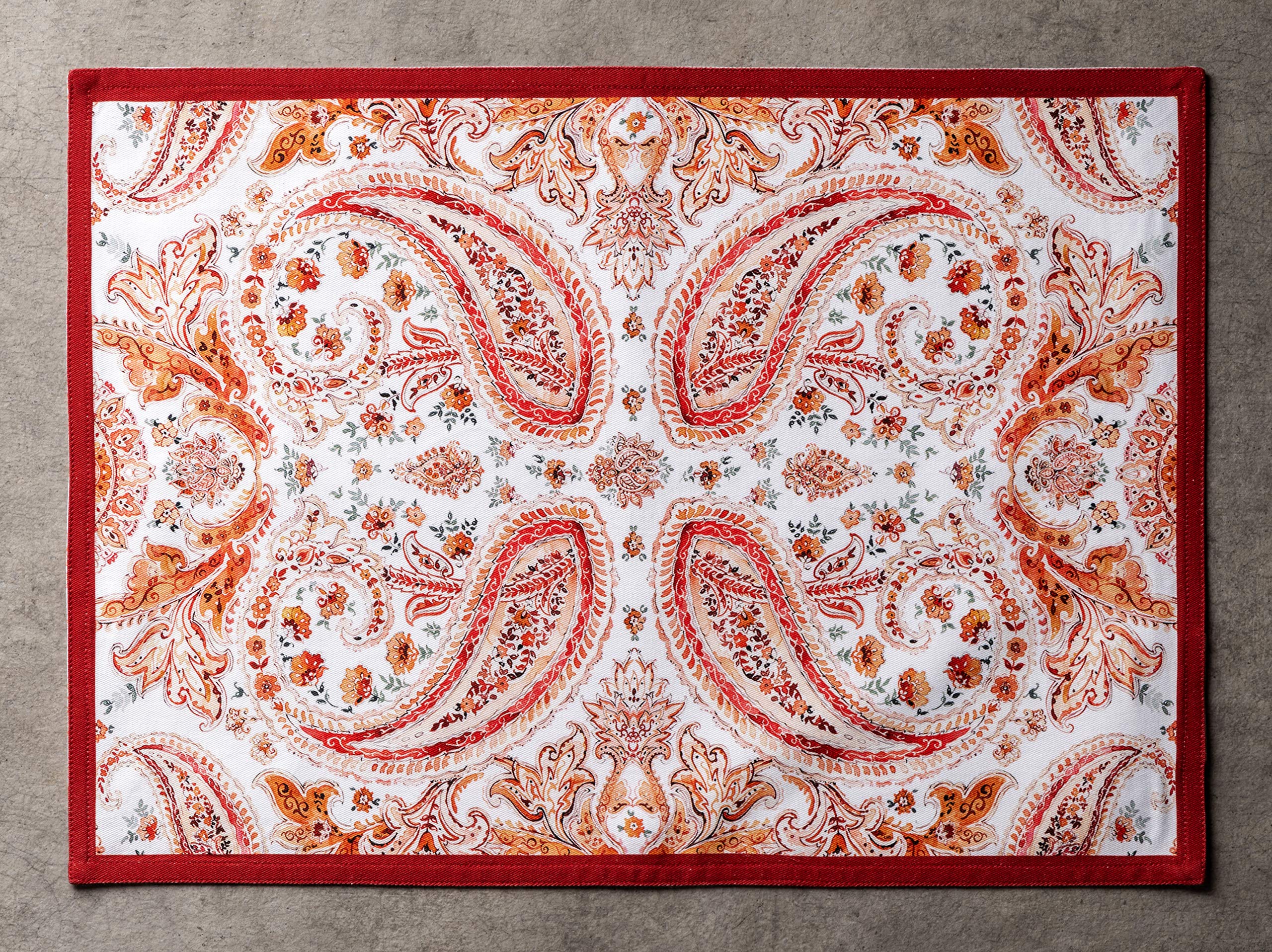 Maison D' Hermine Placemats 100% Cotton Decorative Cloth Place Mat Washable Dinner Placemat, Holiday, Dinner, Wedding & Dining,