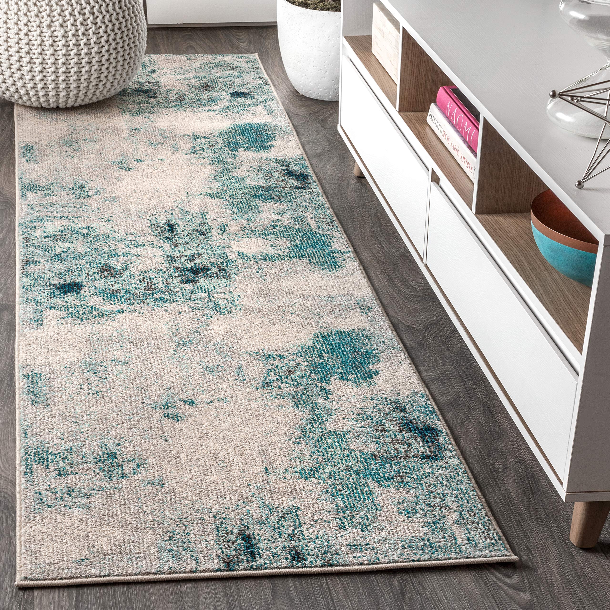 JONATHAN Y CTP104A-214 Contemporary POP Modern Abstract Vintage 2 ft. x 14 ft Runner-Rug, Contemporary, Modern, Transitional, Bo