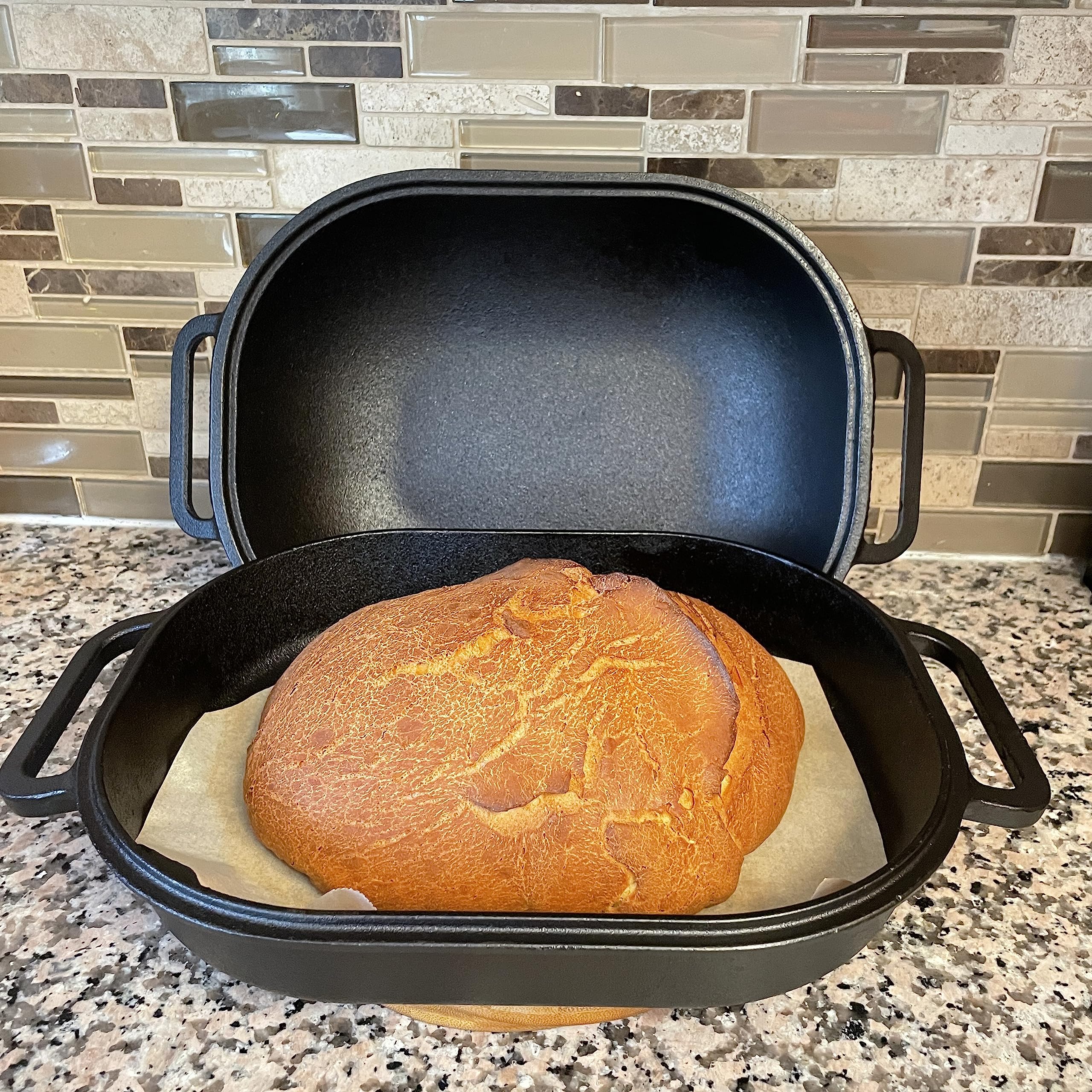 Cuisiland Large Heavy Duty Cast Iron Bread & Loaf Pan - A Perfect Way For Baking