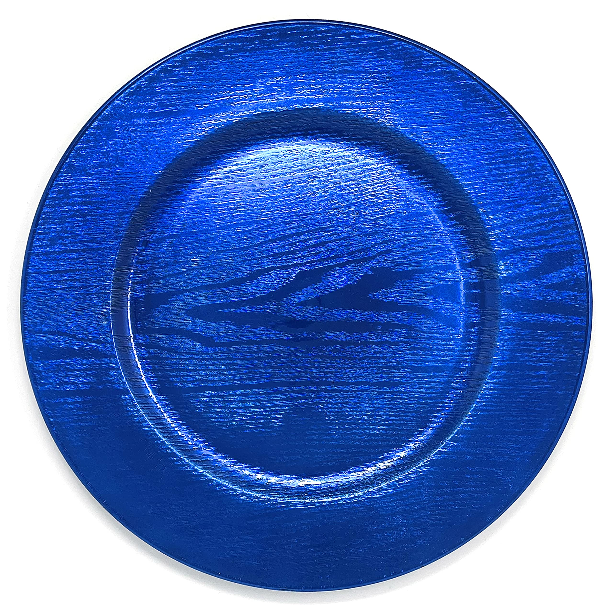 Allgala 13-Inch 6-Pack Heavy Quality Round Charger Plates-Grain Blue-Hd80307