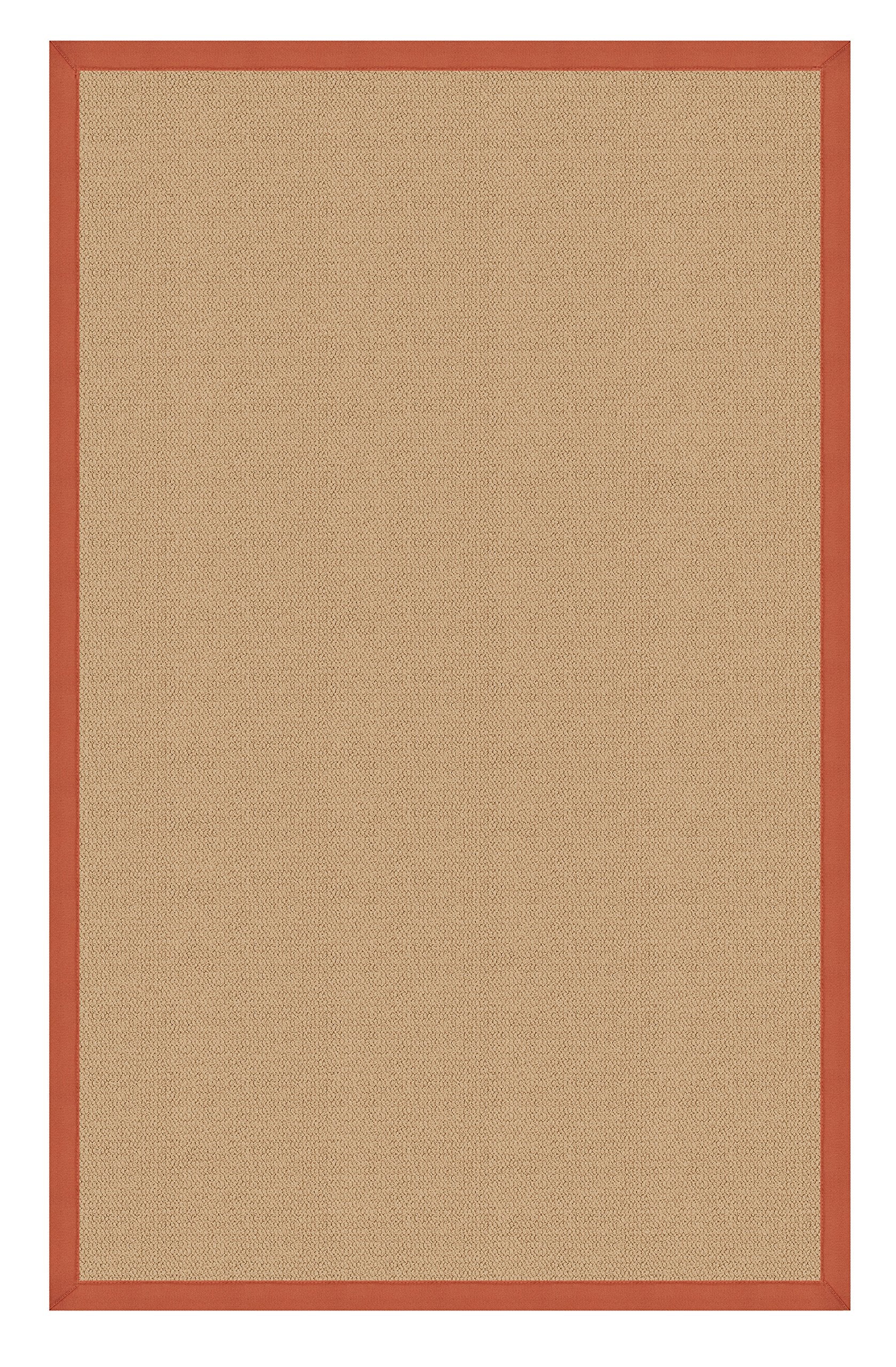 Athena Sisal & Burnt Orange 4x6, Rug