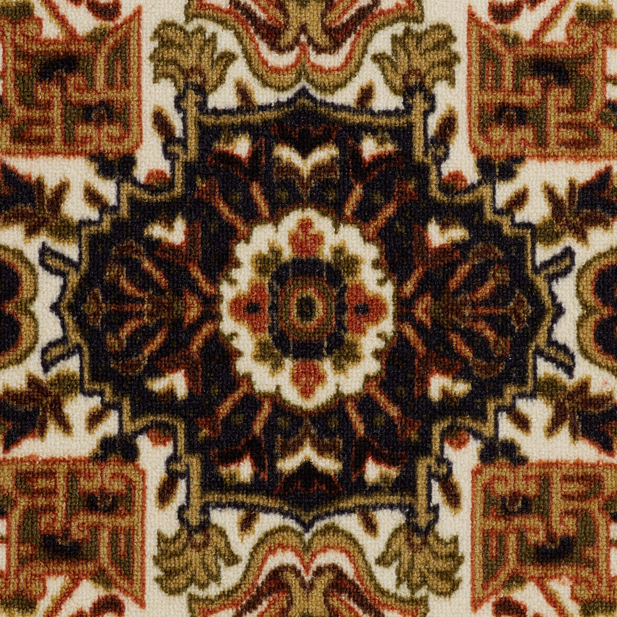 Antep Rugs Alfombras Oriental Traditional 2X10 Non-Skid (Non-Slip) Low Profile Pile Rubber Backing Indoor Area Runner Rugs (Blac