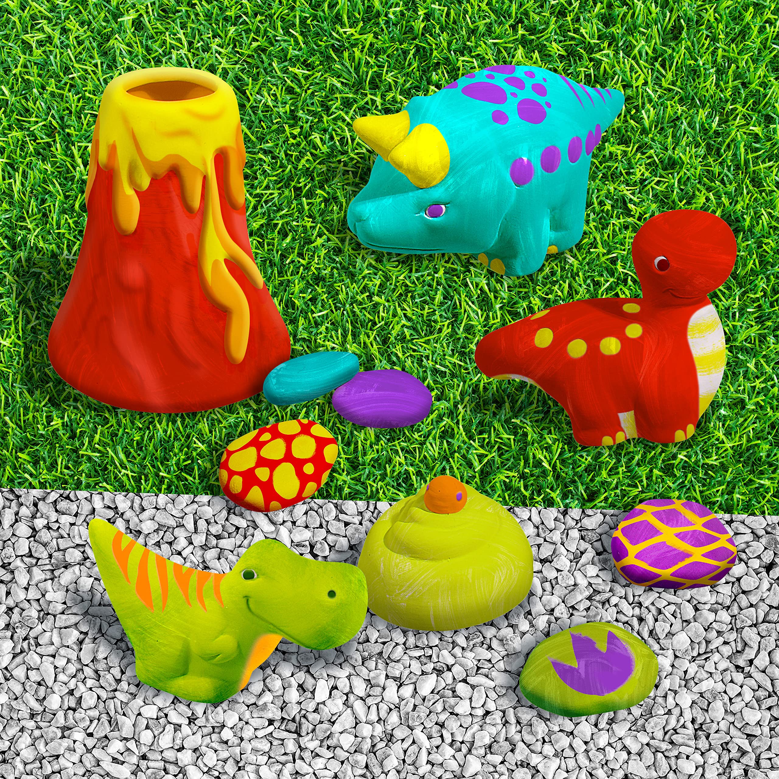 Jurassic Garden Ceramic Crafting Kit | 10 Ceramic Figures