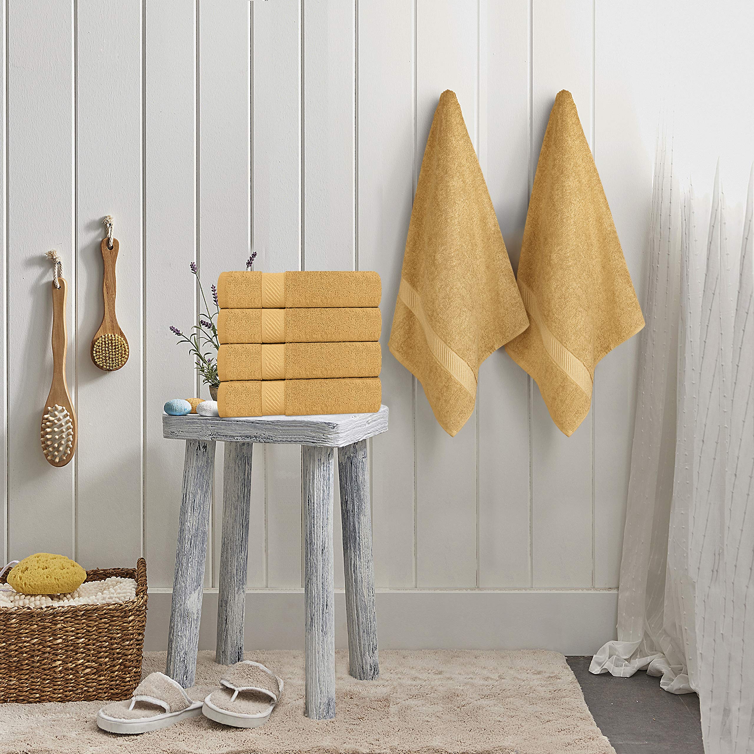Utopia Towels 6 Pack Medium Bath Towel Set, 100% Ring Spun Cotton (24 X 48 Inches) Medium Lightweight And Highly Absorbent Quick