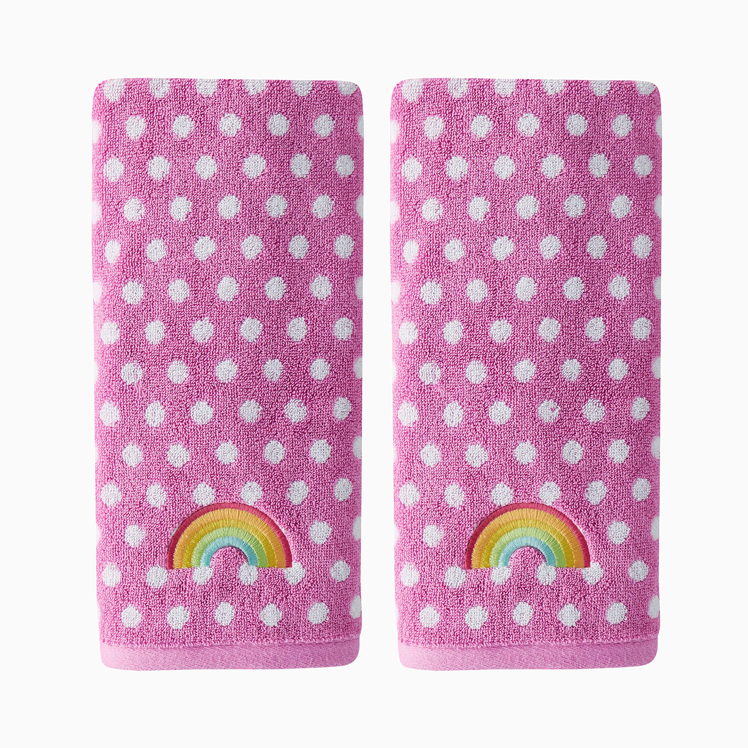 Skl Home Rainbow Cloud 2 Pc Hand Towel, Pink