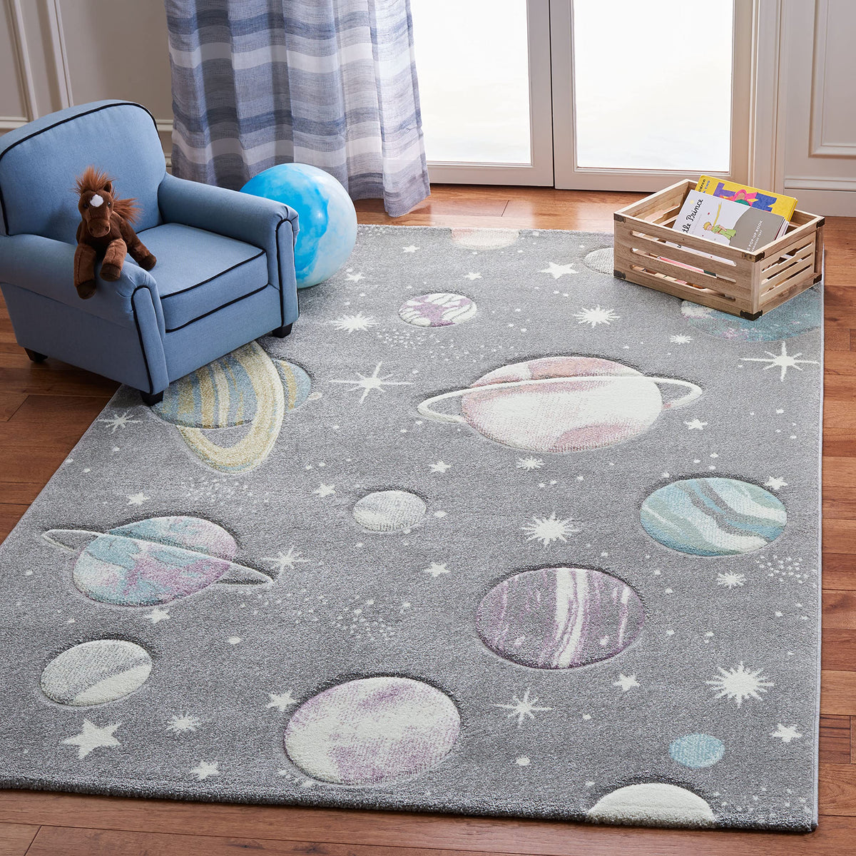 Safavieh Carousel Kids Collection Accent Rug - 33 X 53, Grey & Lavende ...