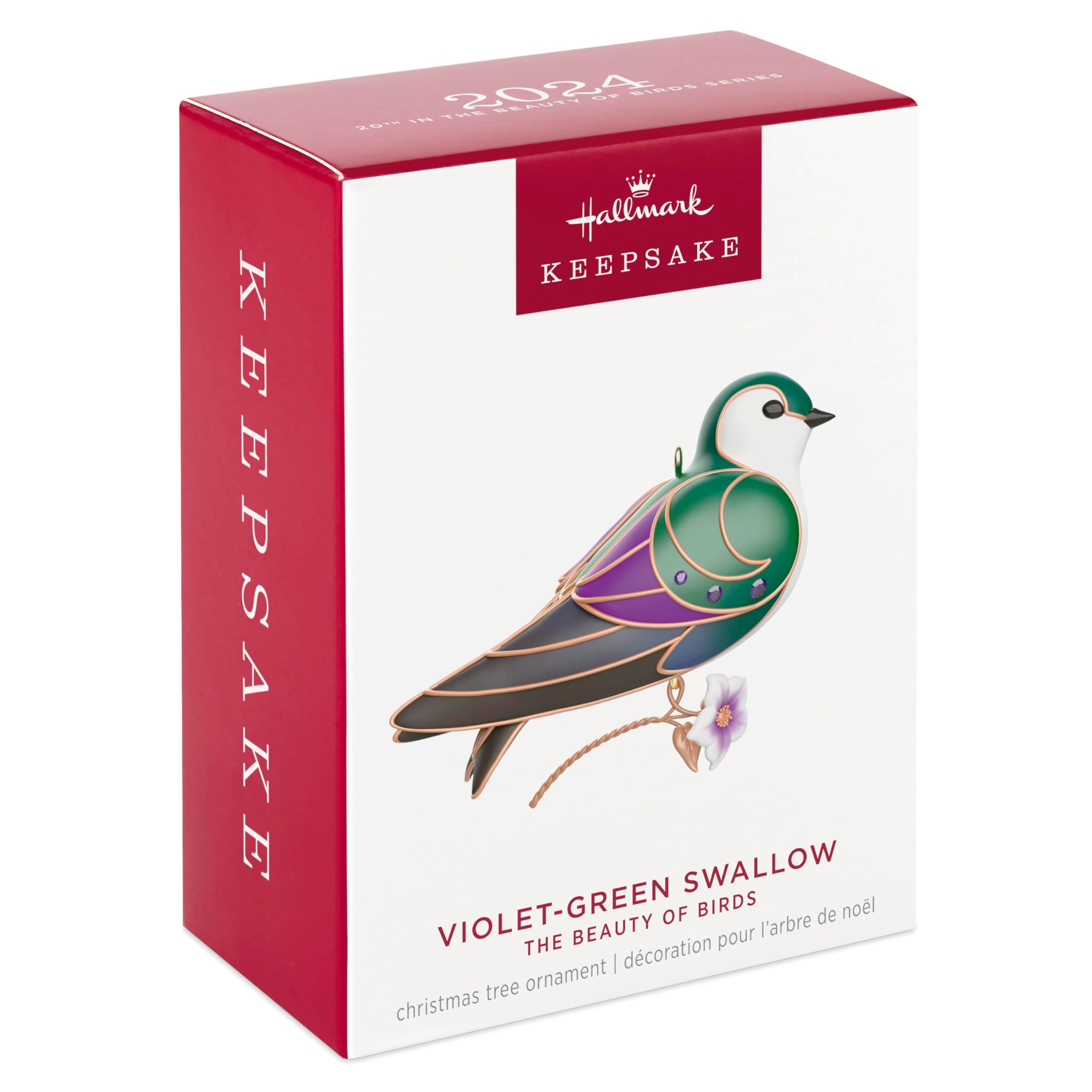 Hallmark Keepsake Christmas Ornament 2024, The Beauty of Birds Violet-Green Swallow, Gift for Her