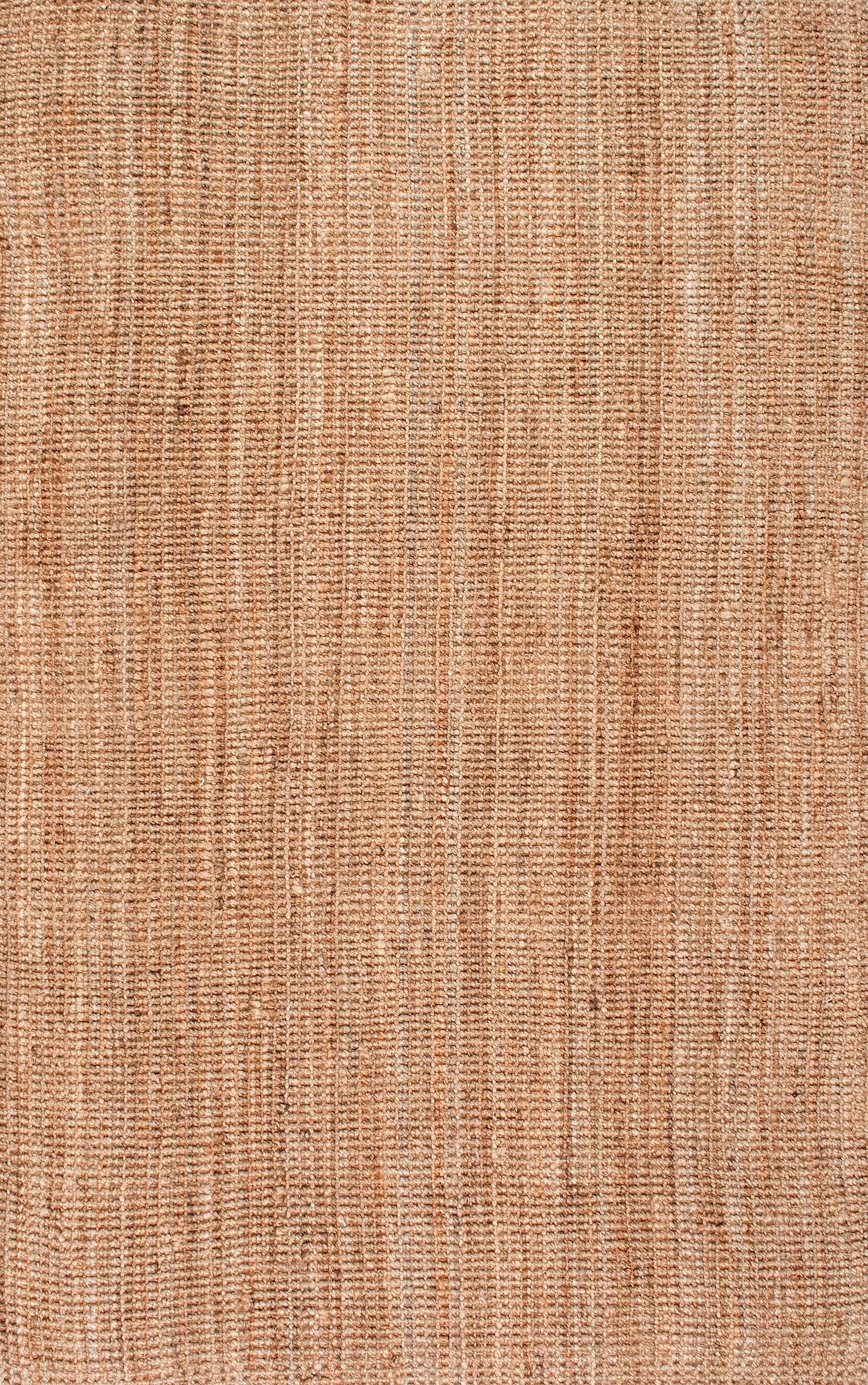 nuLOOM Ashli Solid Farmhouse Jute Runner Rug, 2 6 x 12, Natural