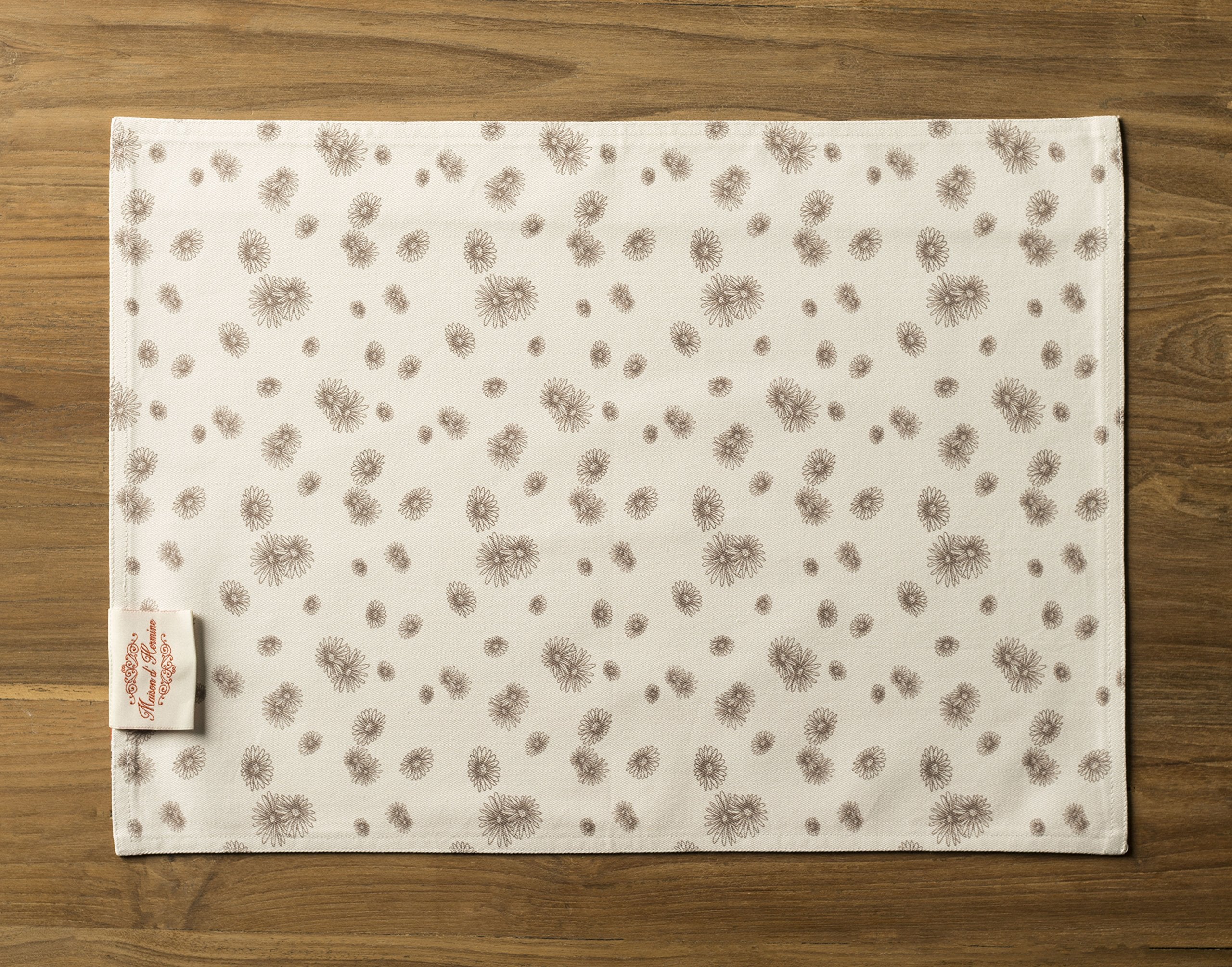 Maison D' Hermine Placemats 100% Cotton Decorative Cloth Place Mat Washable Dinner Placemat, Holiday, Dinner, Wedding, Baby Show
