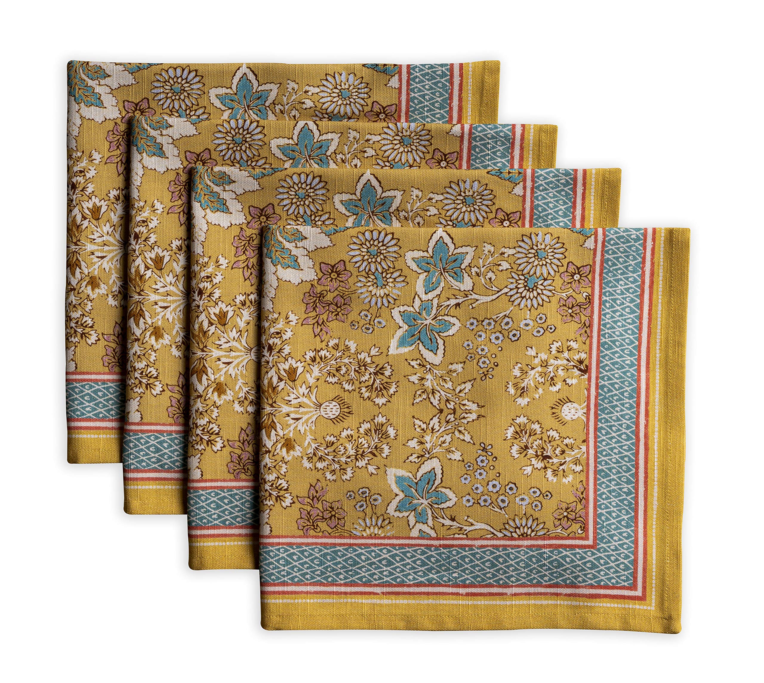 Maison D Hermine Napkin 100% Cotton Set Of 4 Decorative Washable Table Cloth Napkins For Gifts, Dining, Home, Wedding, Banquet,