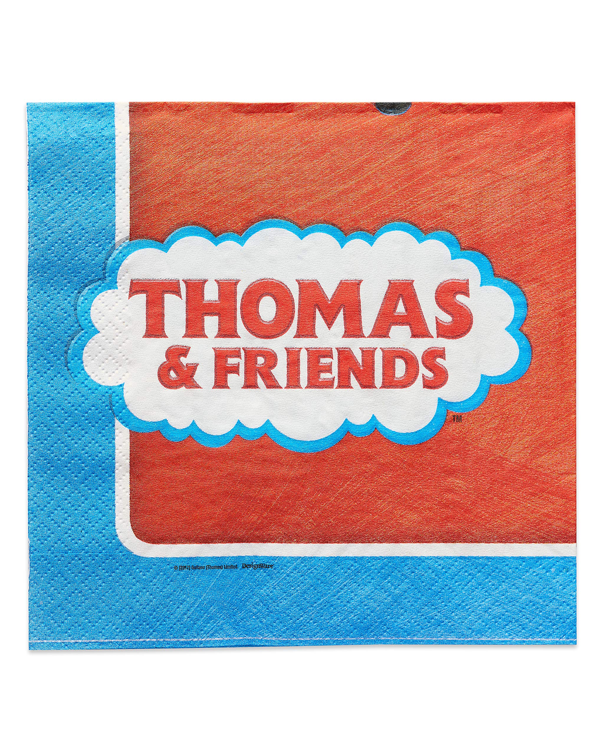 Multicolor Thomas All Aboard Luncheon Napkins ( 6.5'' X 6.5'' ) - Pack Of 16, Premium Quality & Eye-Catching Design - Perfect Fo