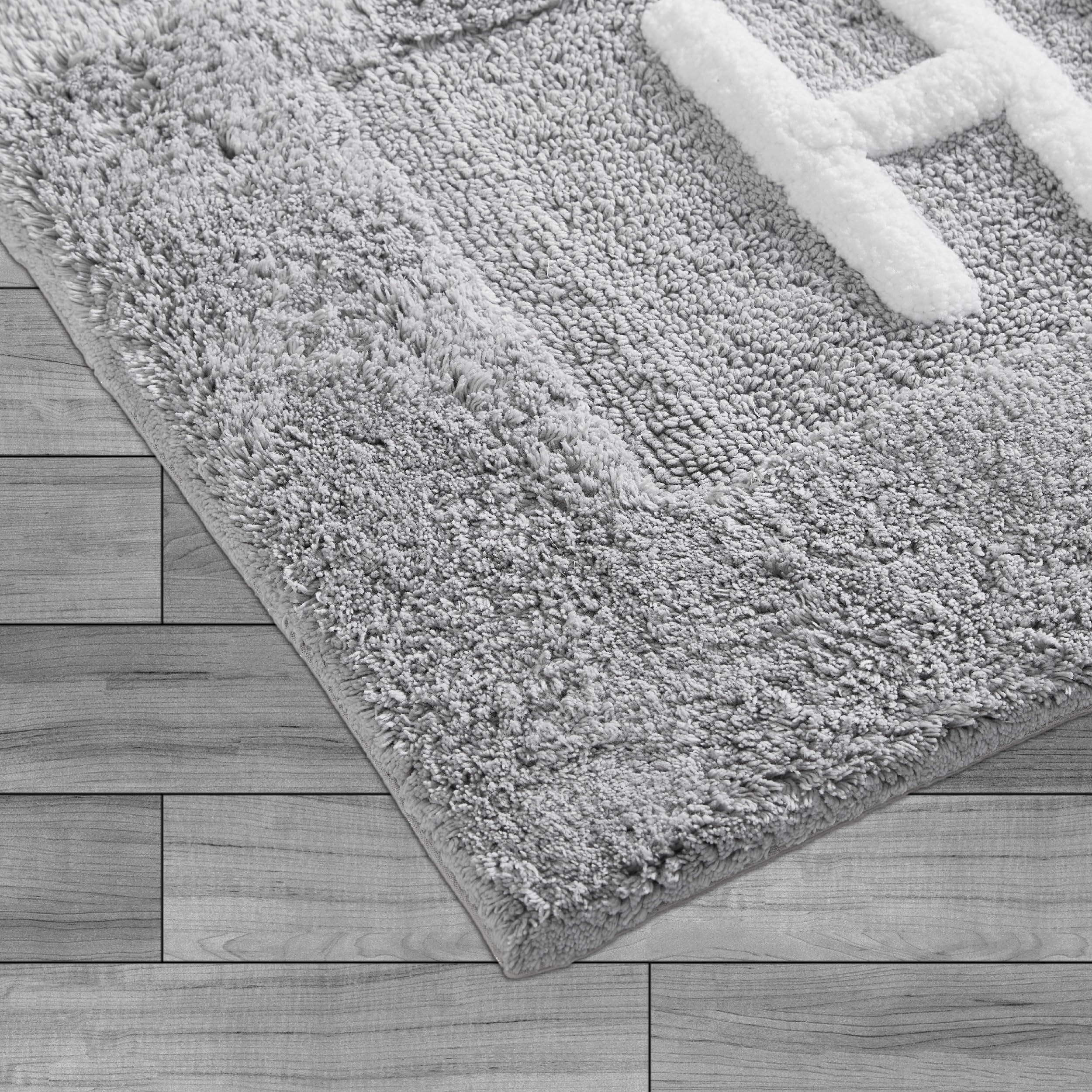 Creative Home Ideas Cotton 2-Piece Bath Rug Set - Soft Cotton Bath Mat - Bathroom Decor - Water Absorbent And Machine Washable -
