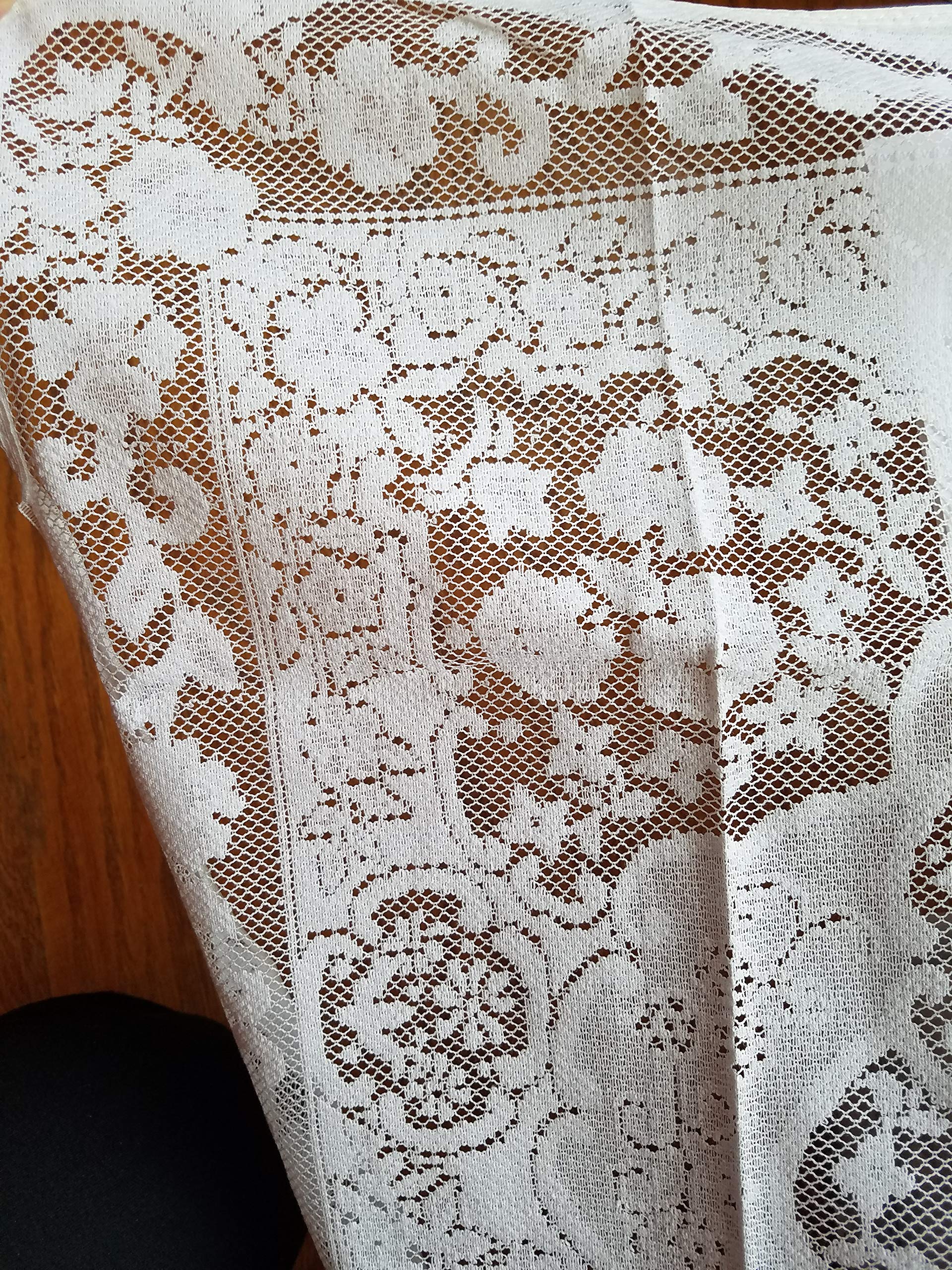 Adonisusa Aristrocrata White Or Cream Lace Tablecloth Available In 40'' Square (White)