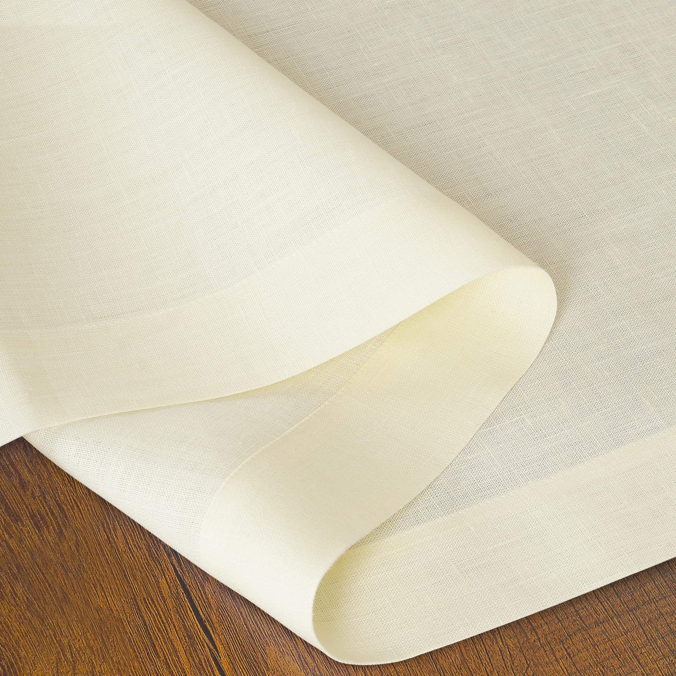 Dmoksha Linen Table Runner 72 Inches Long, Cream Table Runner, Fall Table Runner, Kitchen Table Runner For Thanksgiving, Christm