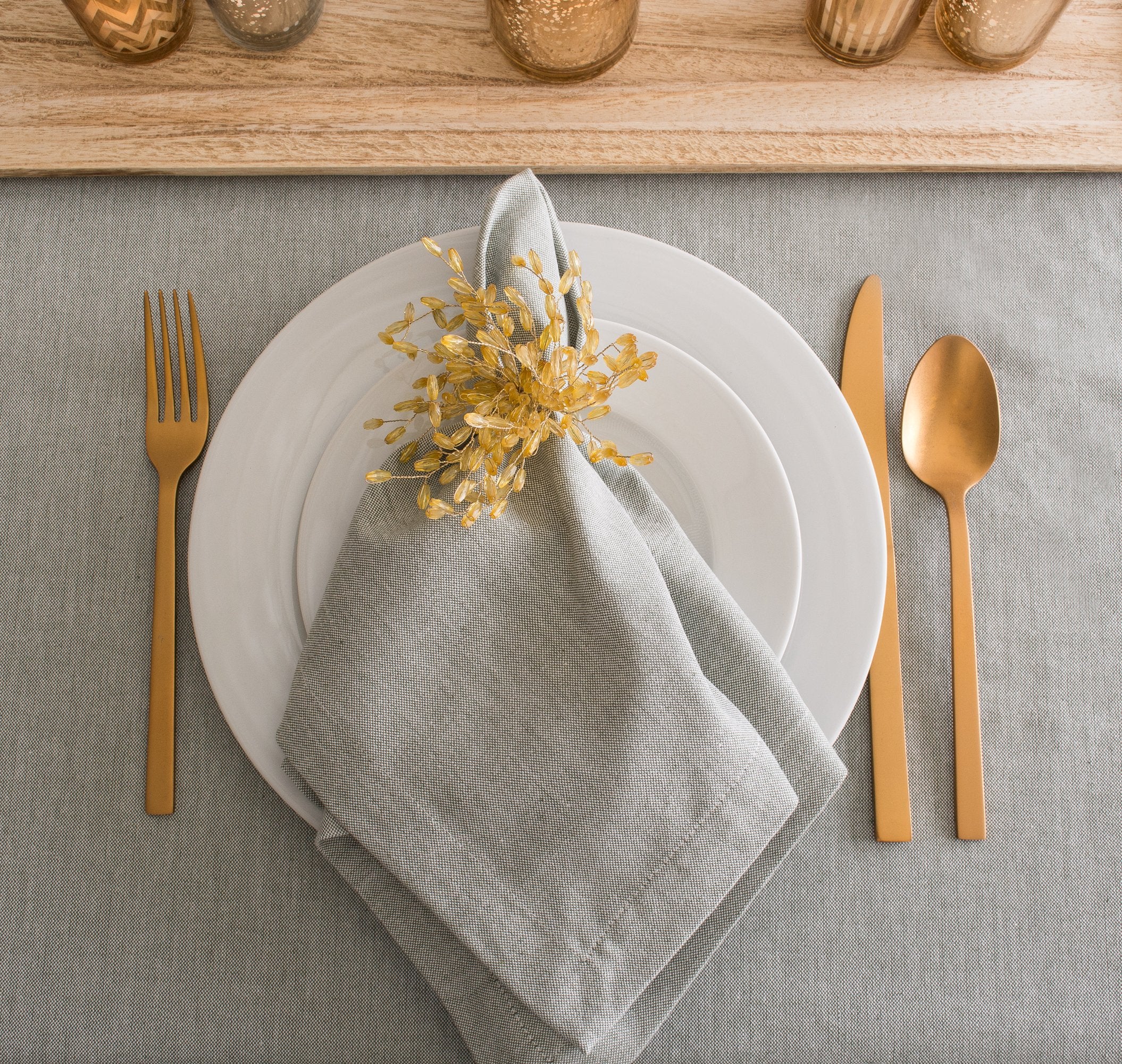 Dii Chambray Kitchen, Tabletop Collection, Artichoke Green, 60X104