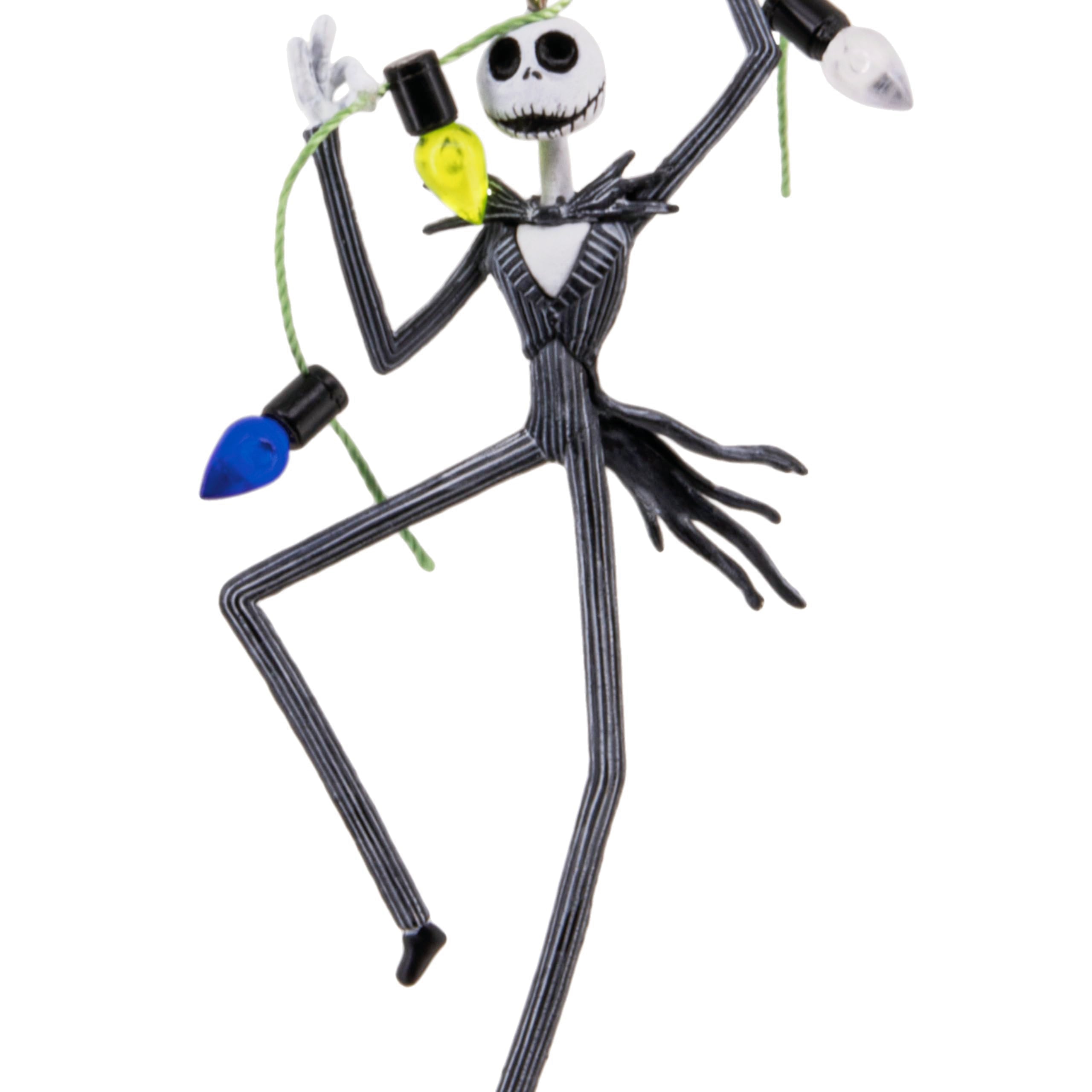 Hallmark Disney Tim Burton's Jack Skellington Christmas Ornament with Lights, Plastic, 3HCM4226, Gifts for Disney Fans